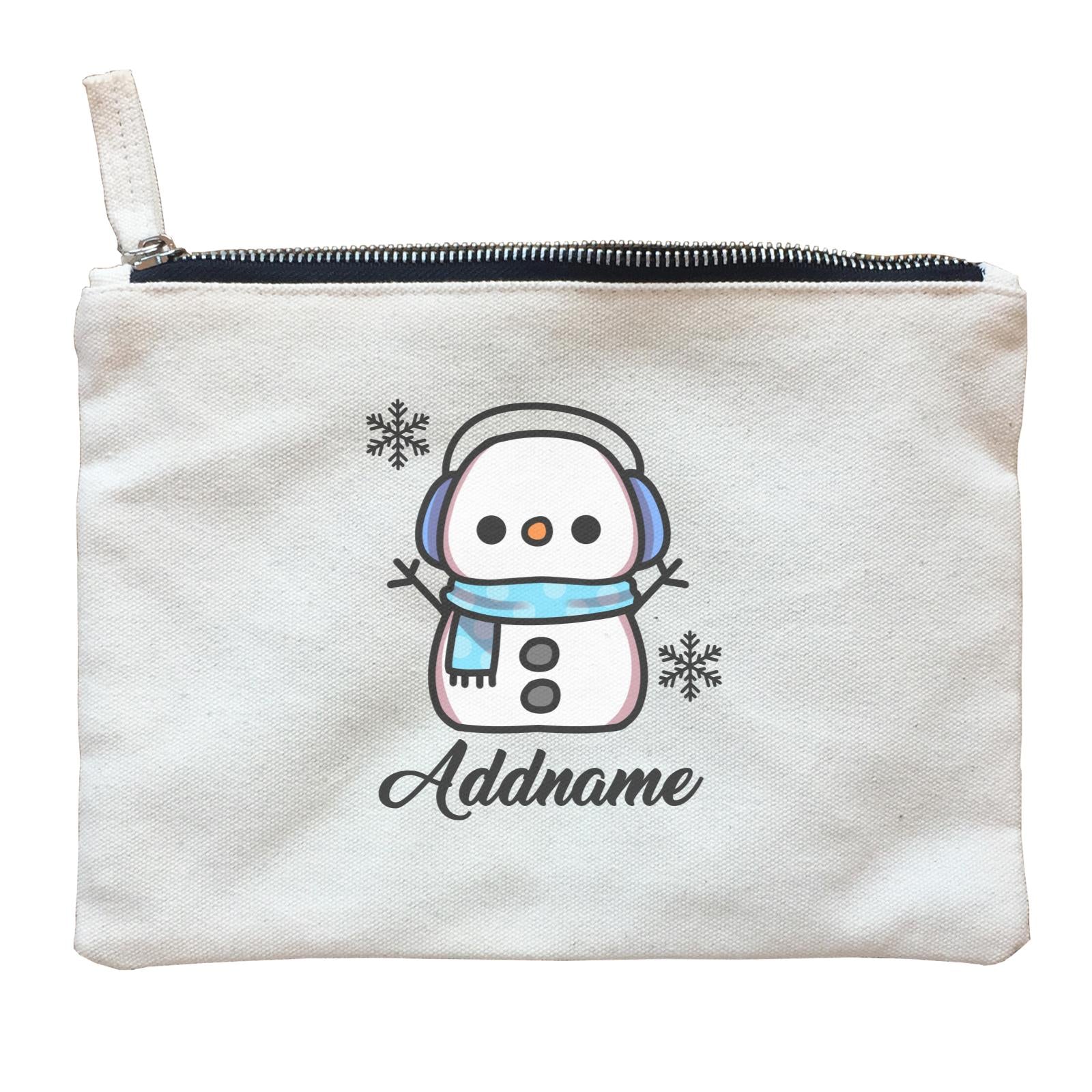 Xmas Little Boy Snowman Zipper Pouch
