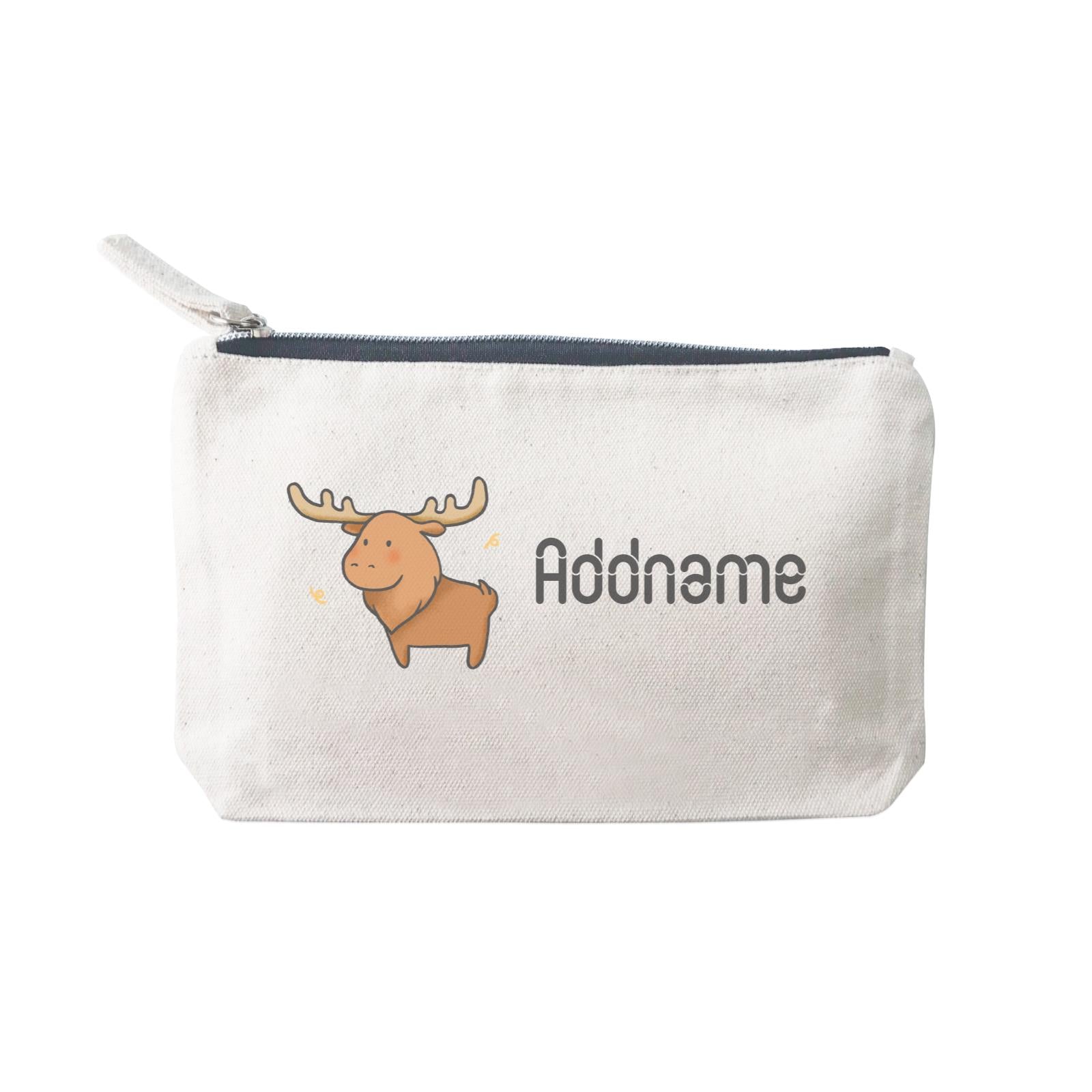 Cute Hand Drawn Style Moose Addname SP Stationery Pouch 2