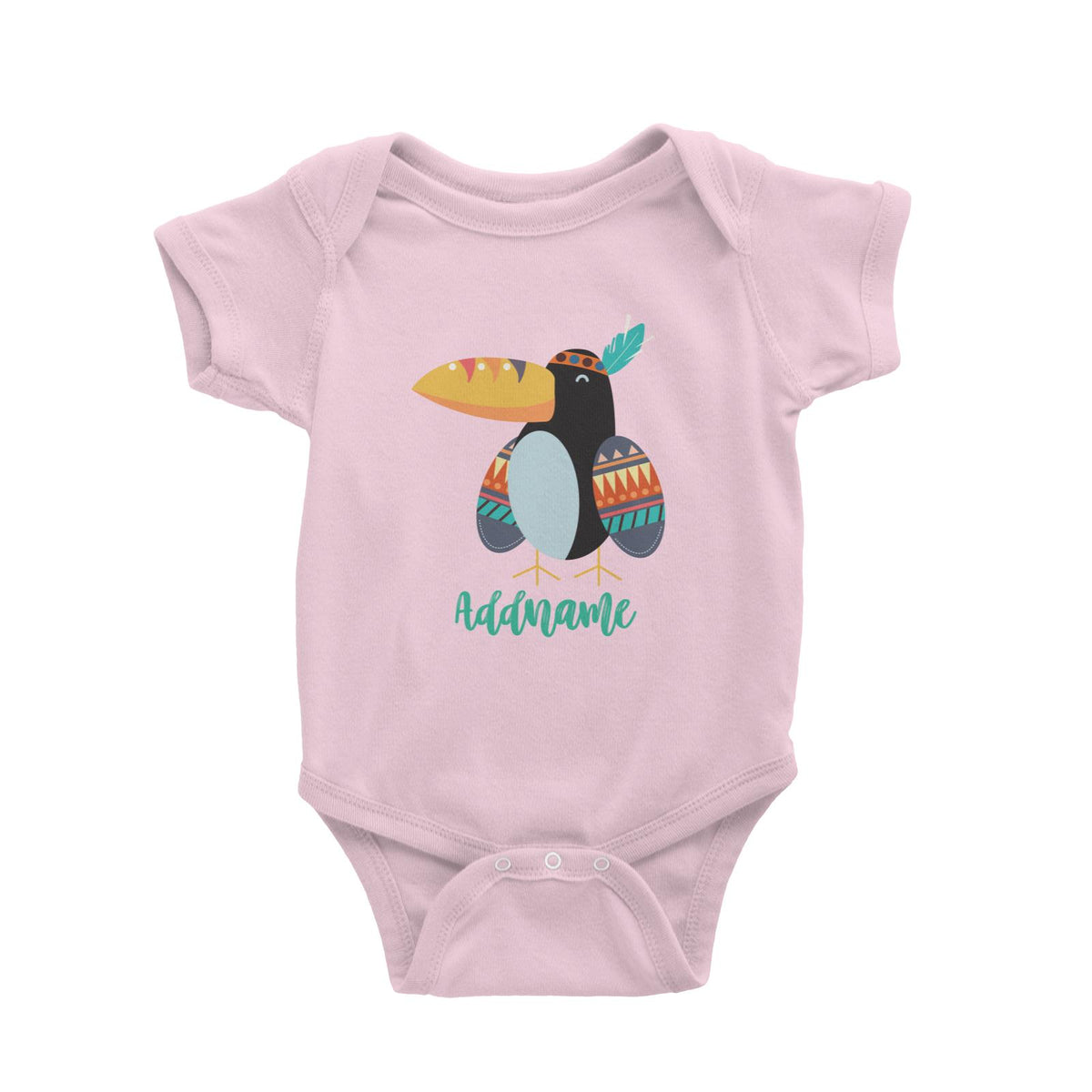 Animal Tribal Bird Addname Baby Romper