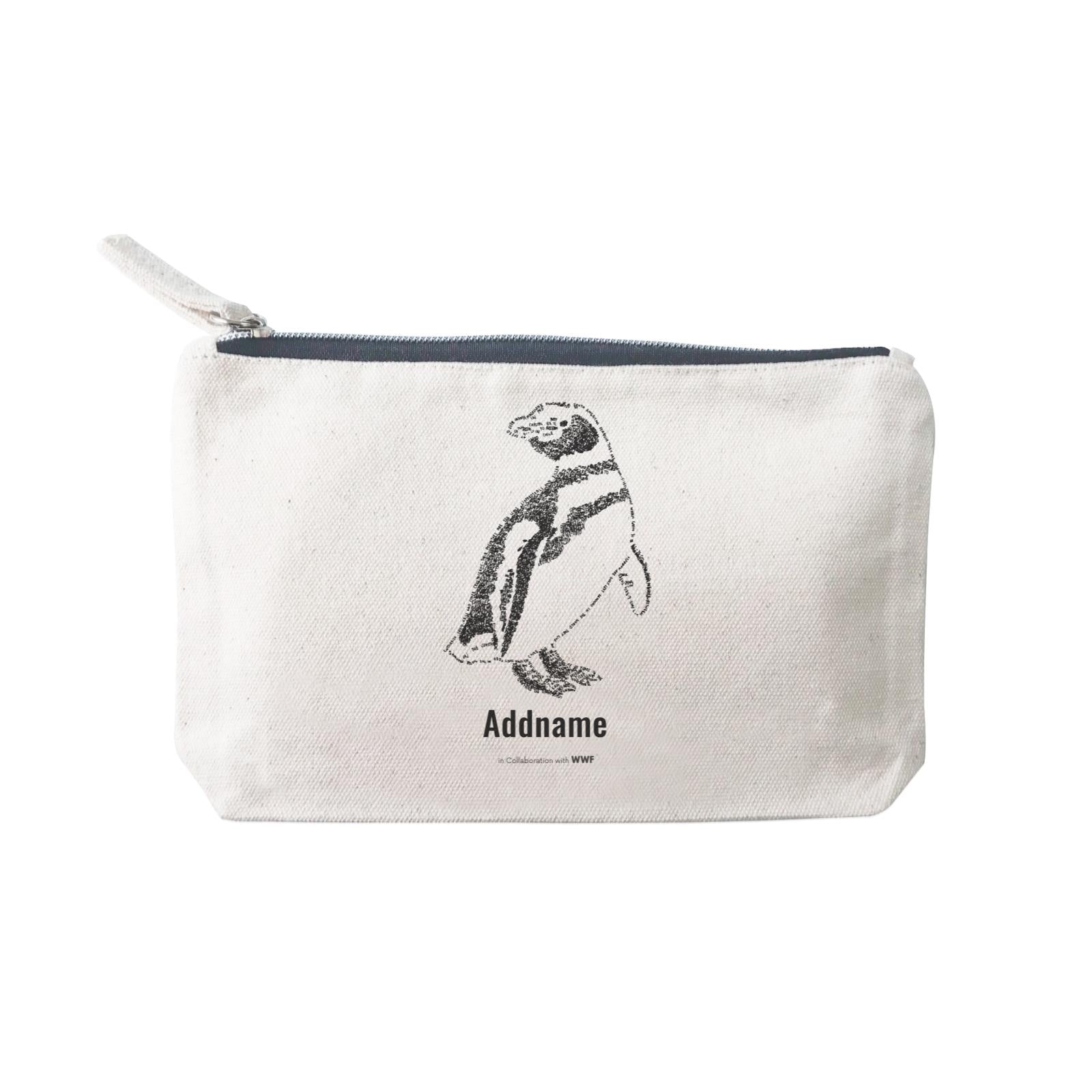 Hand Written Animals Magellanic Penguins By ArtC Addname Mini Accessories Stationery Pouch 2