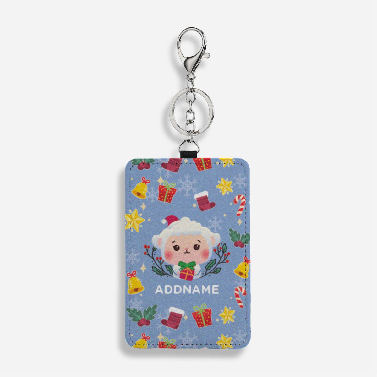 Christmas Cute Animal Series Cardholder With Keyring - Sheep