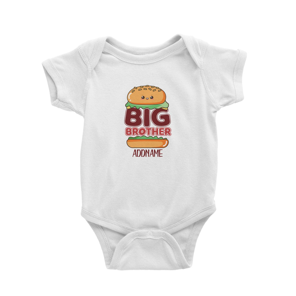 Cute Burger Big Brother Baby Romper