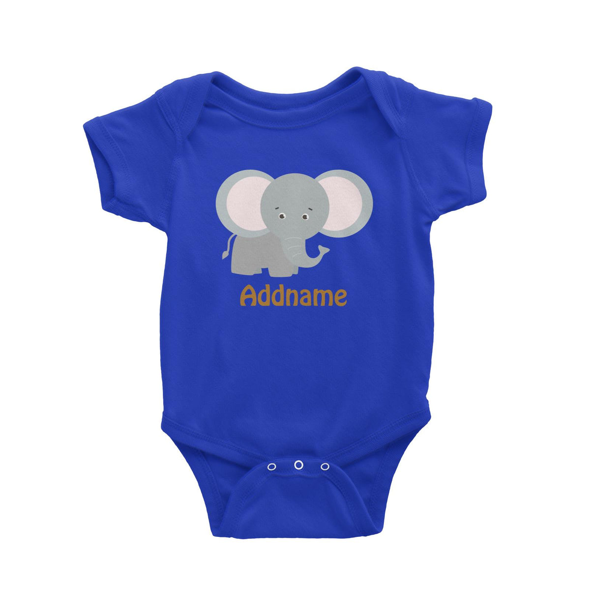Animal Safari Jungle Elephant Addname Baby Romper