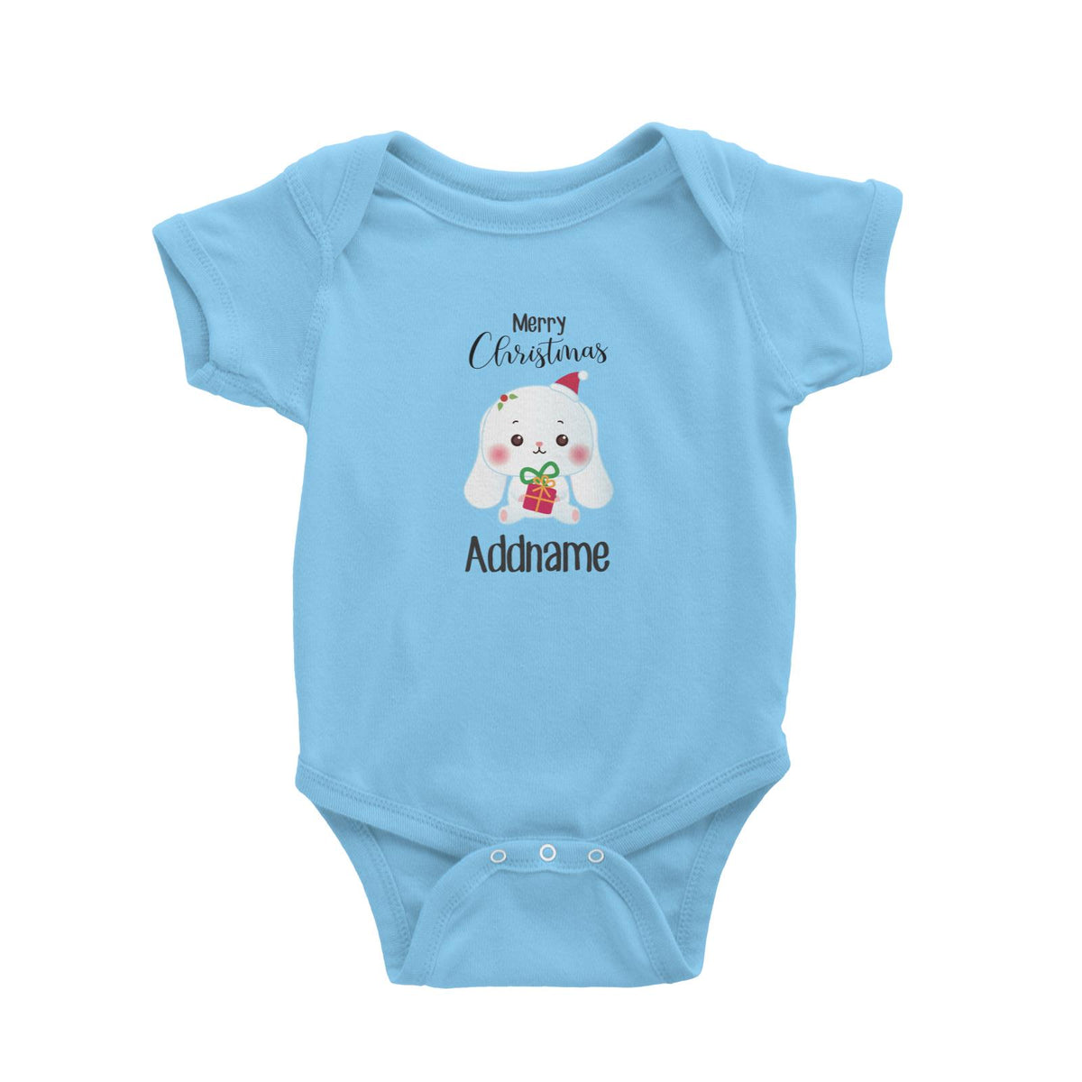 Christmas Cute Animal Series Rabbit Merry Christmas Baby Romper