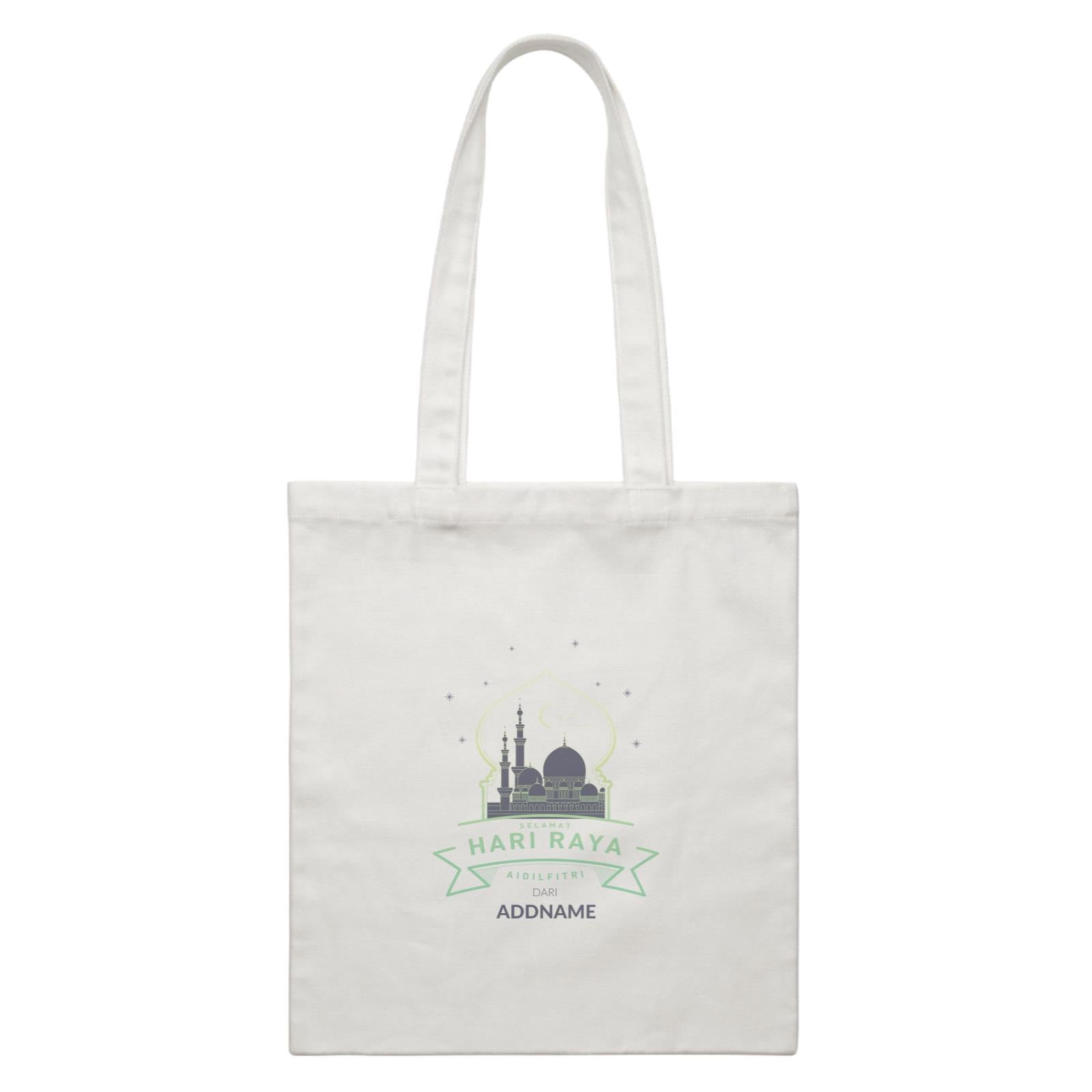 Hari Raya Aidilfitri Dari White Canvas Bag
