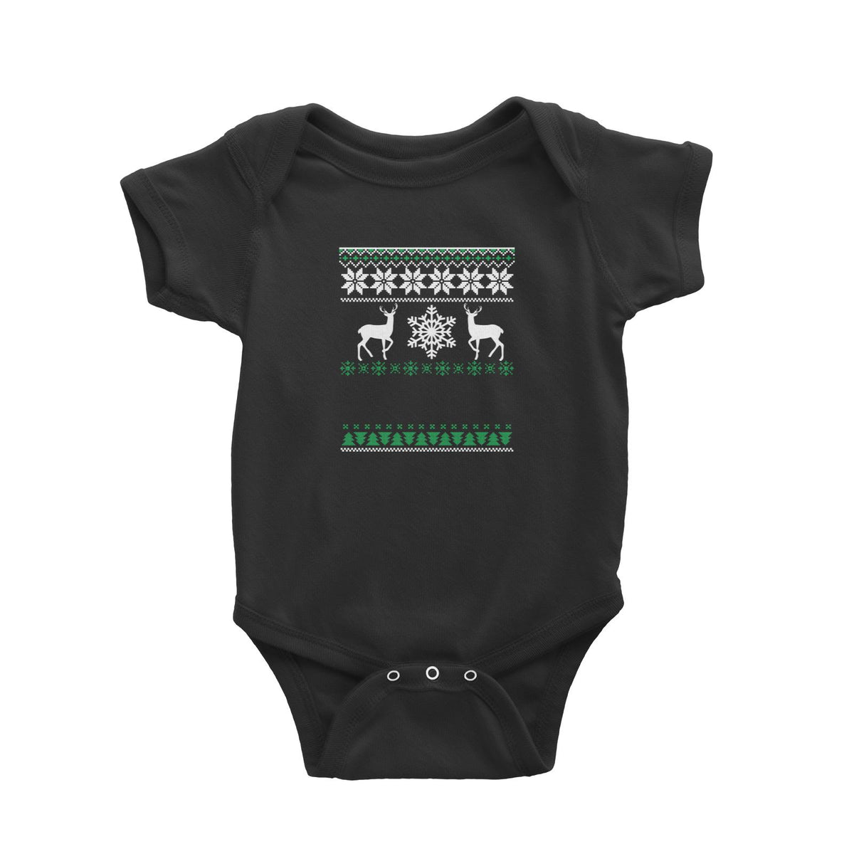 Christmas Series Sweater with Deer Baby Romper
