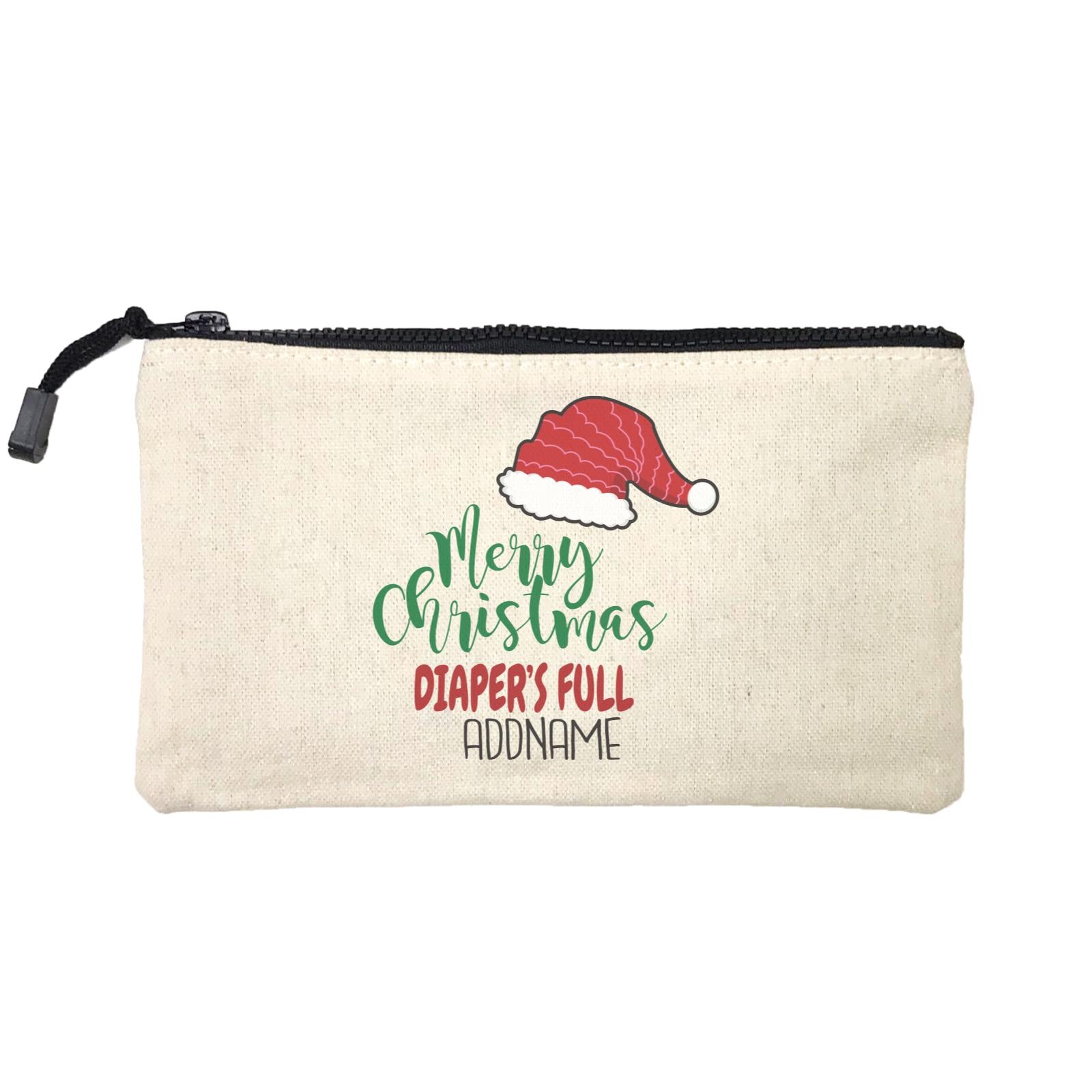 Xmas Merry Christmas Diaper's Full Mini Accessories Stationery Pouch