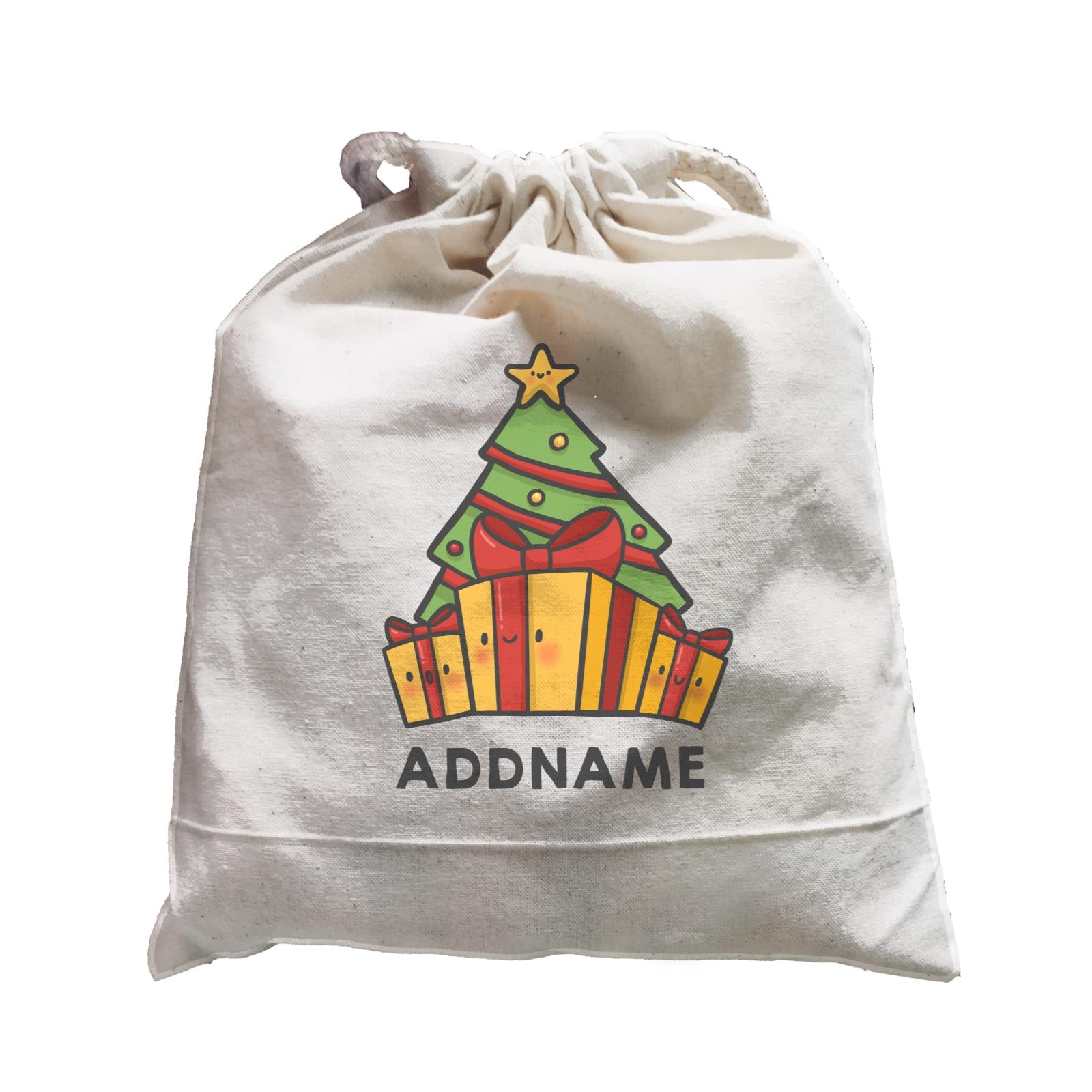 Xmas Cute Xmas Tree Gift Addname Satchel