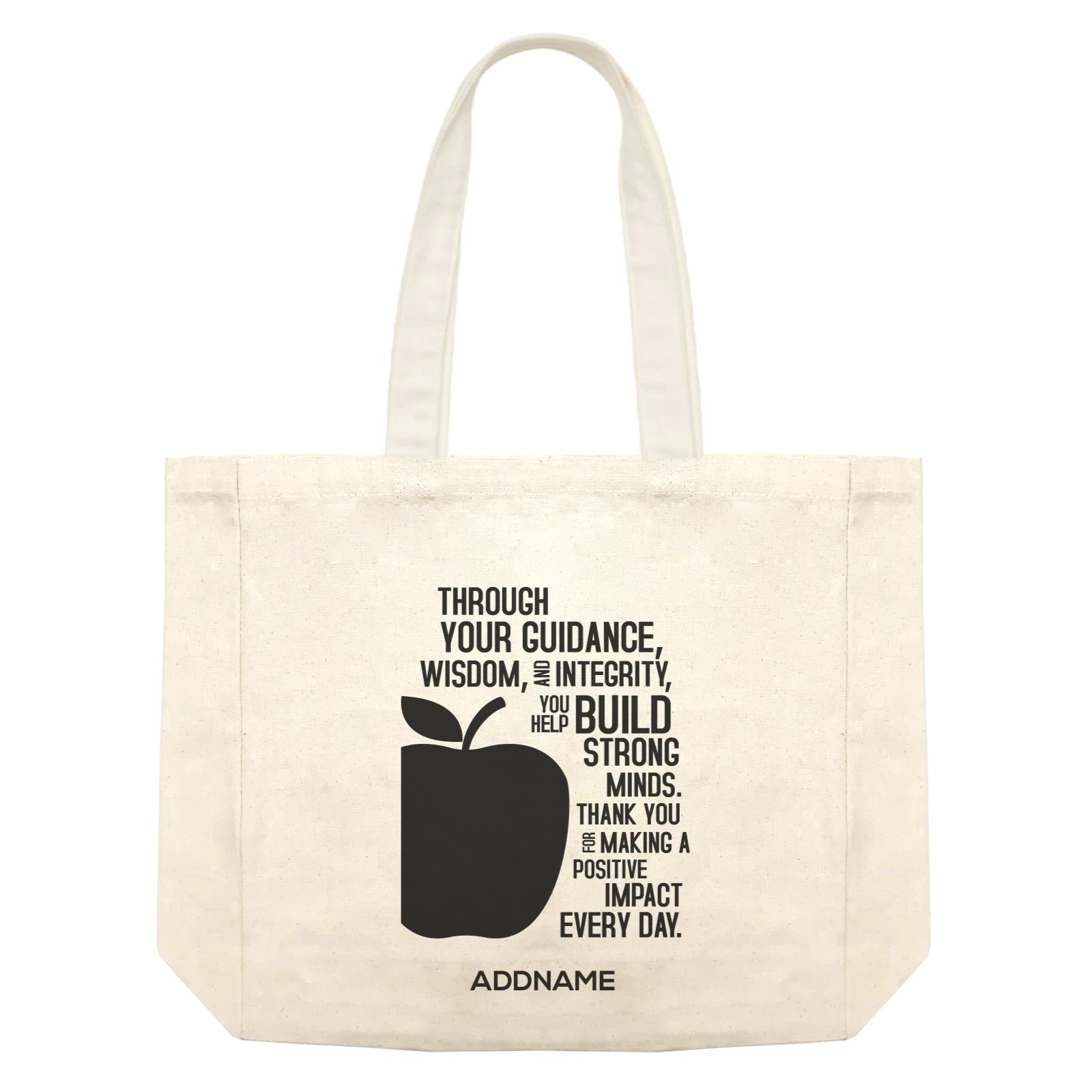 Super Teachers Thank You For Making A Positive Impact Everyday Addname Shopping Bag