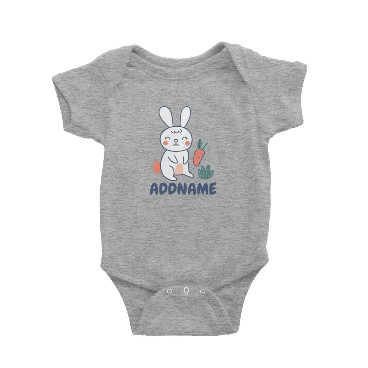 Super Cute Rabbit Standing In Bushes Baby Romper