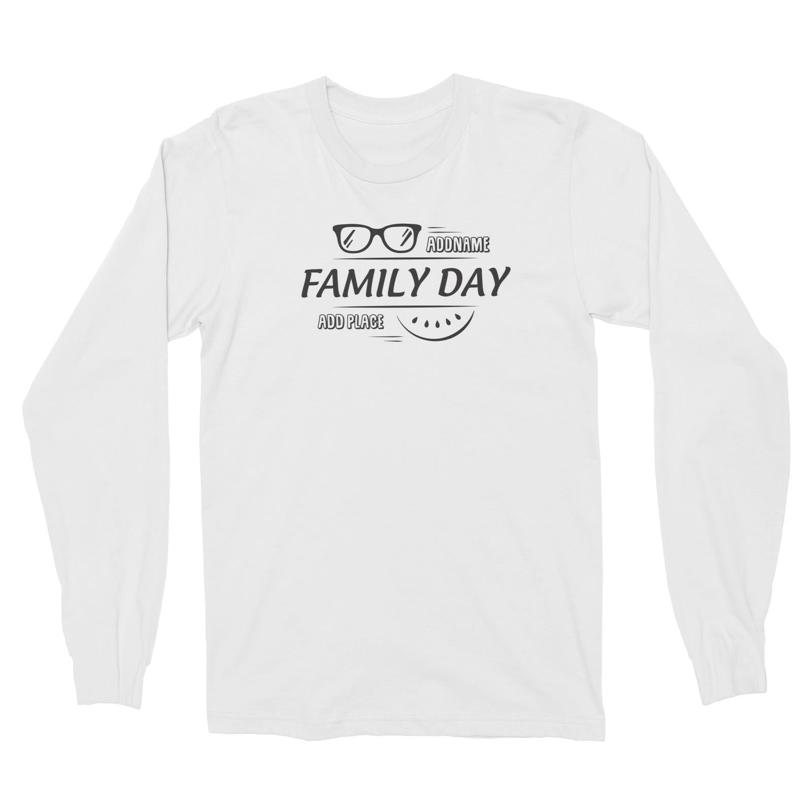 Family Day Tropical Sun Glasses Family Day Addname And Add Place Long Sleeve Unisex T-Shirt