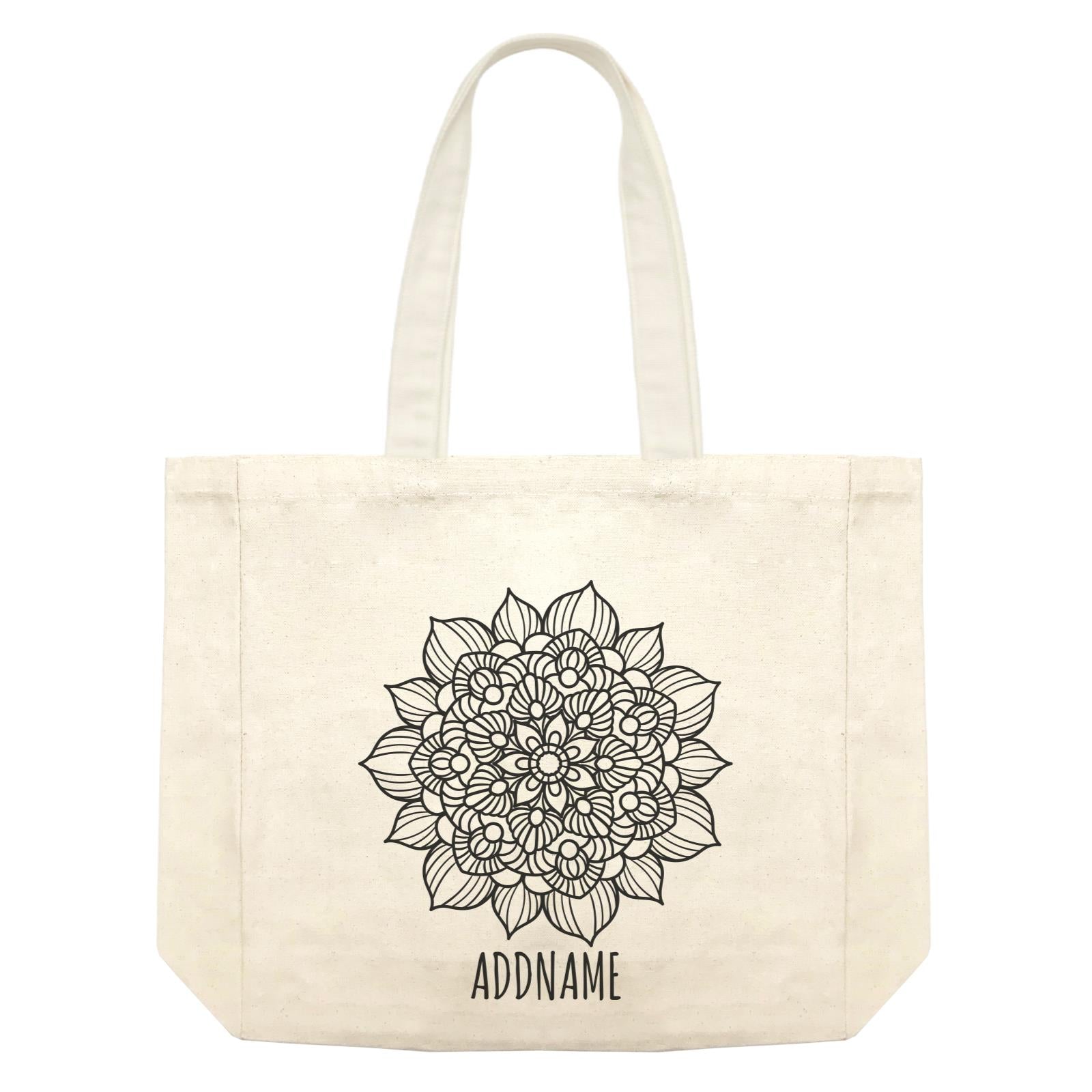 Monochrome Mandala 2 Addname Shopping Bag