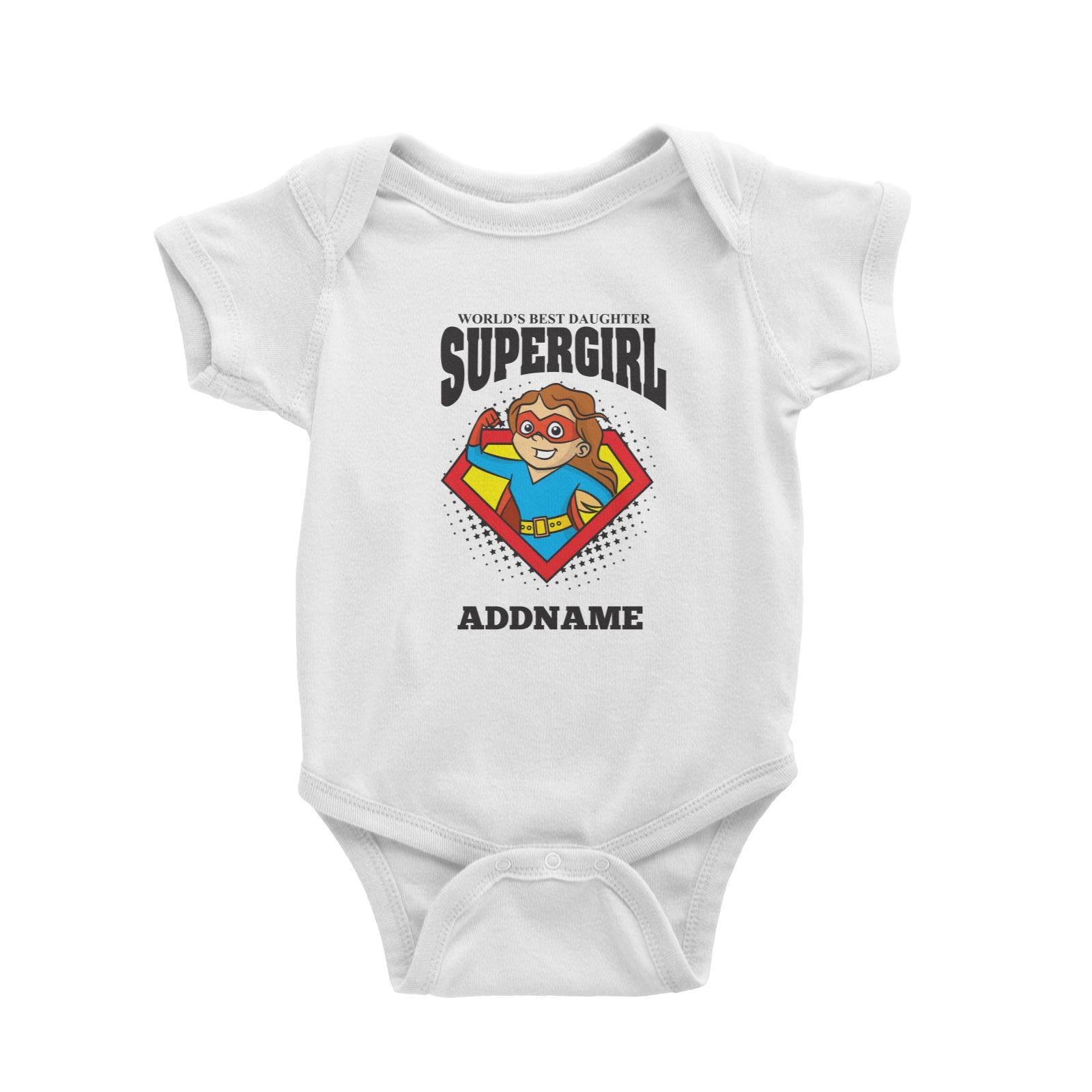 Best Daughter Supergirl Girl Baby Romper Personalizable Designs Matching Family Superhero Family Edition Superhero