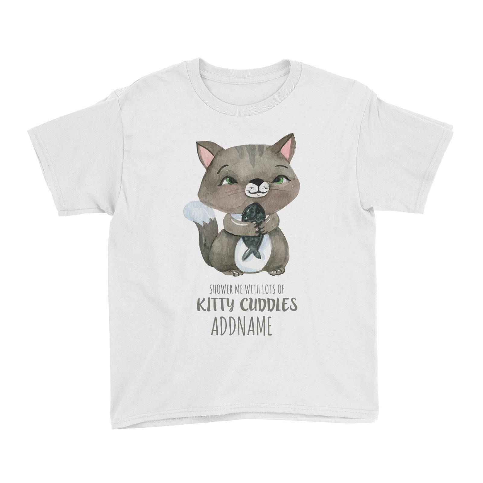 Shower Me With Lots Of Kitty Cuddies White Kid's T-Shirt