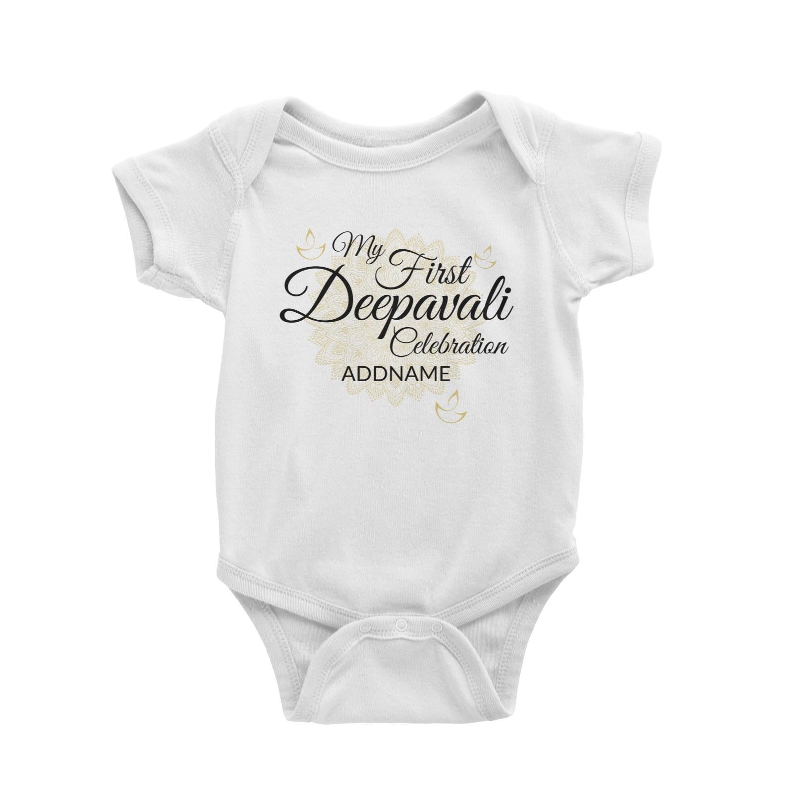 My First Deepavali Celebration with Mandala Addname Baby Romper