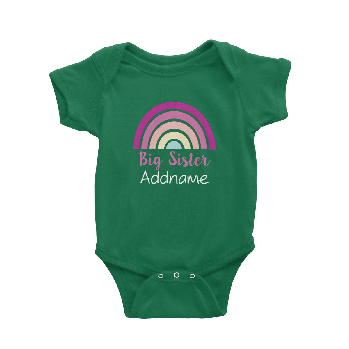 Colourful Rainbow Big Sister Baby Romper