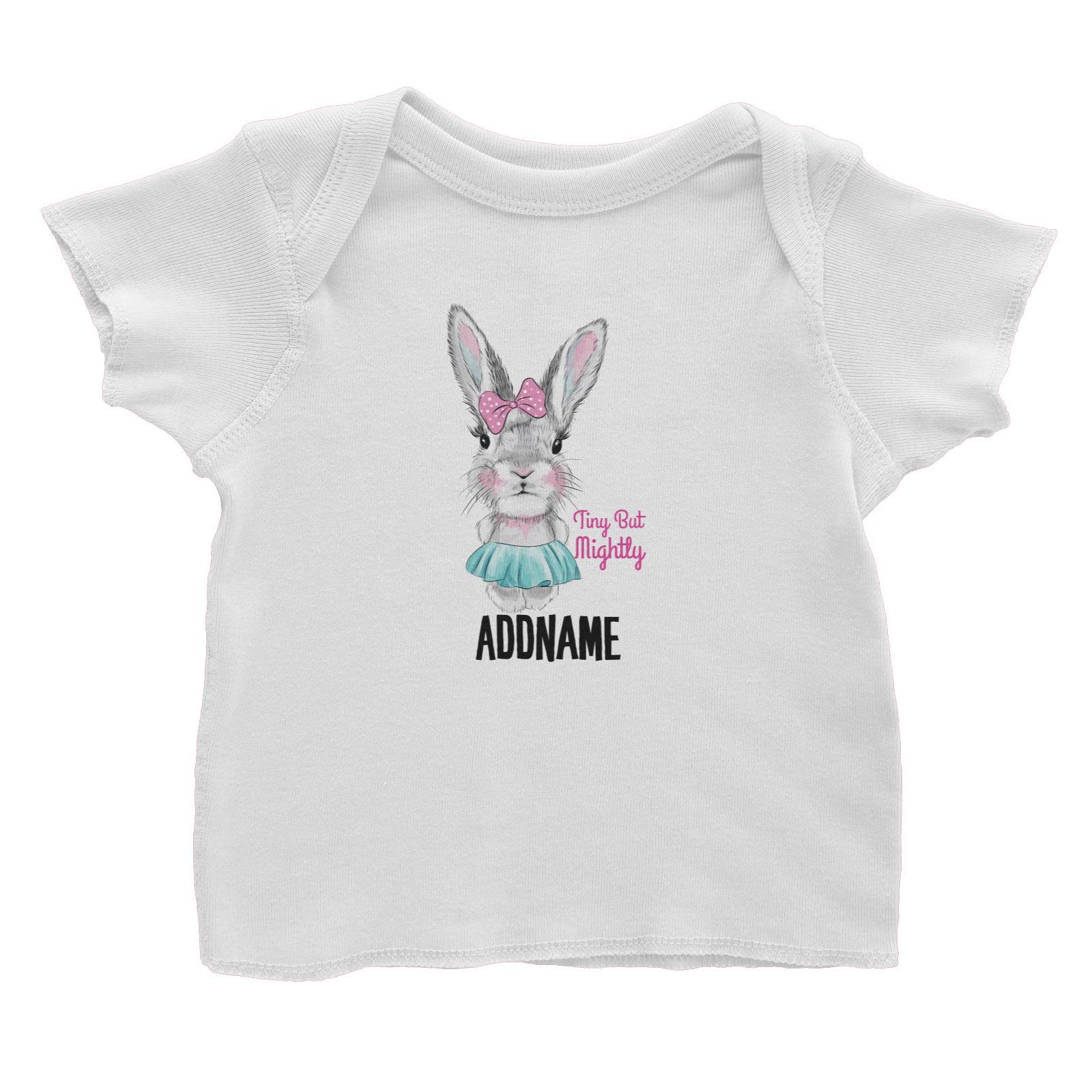 Cool Vibrant Series Tiny But Mightly Bunny Addname Baby T-Shirt
