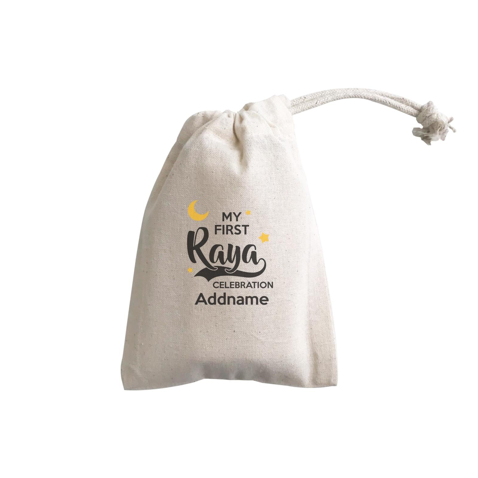 Raya Typography My First Raya Celebration Addname GP Gift Pouch