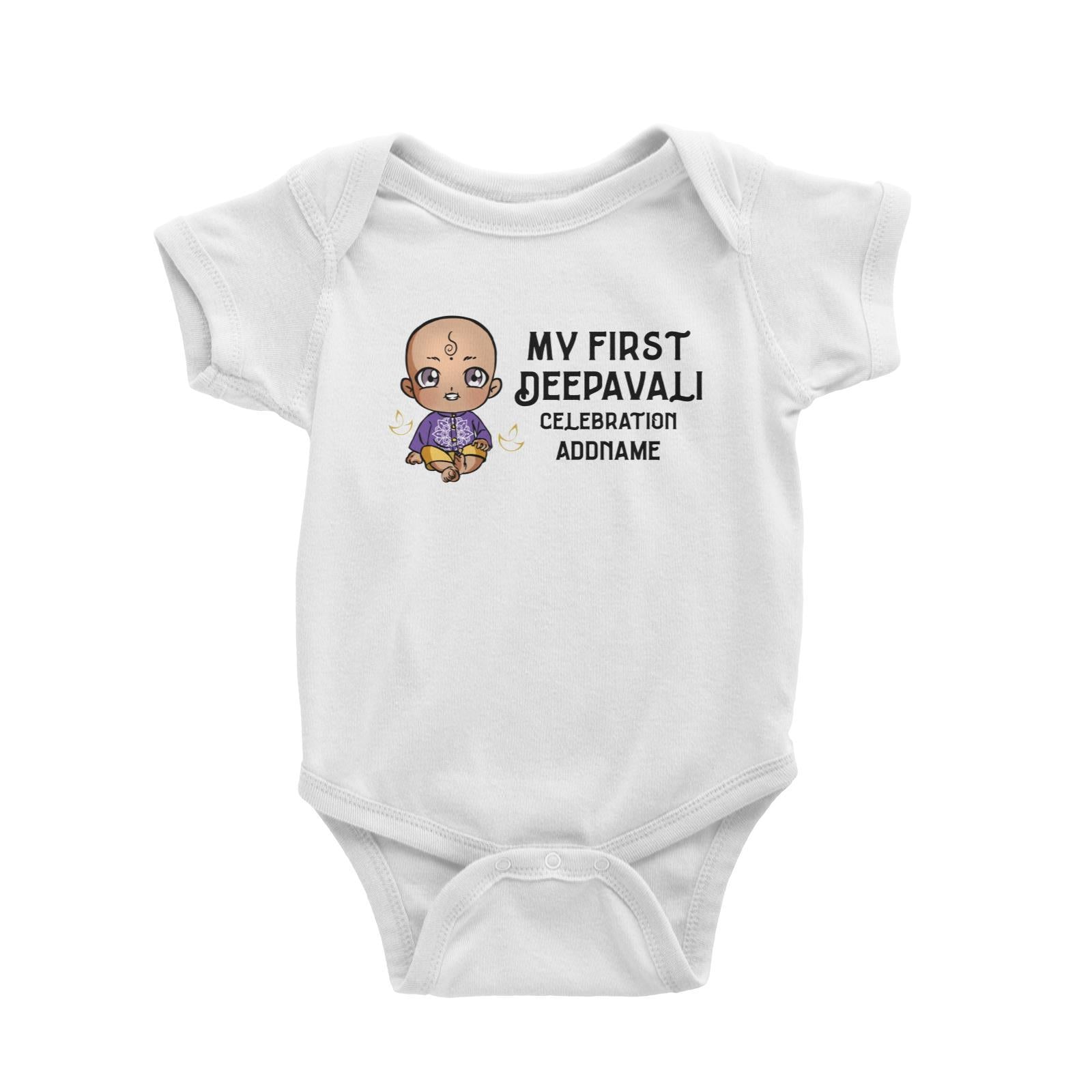 Deepavali Chibi Baby Boy First Deepavali Addname Baby Romper