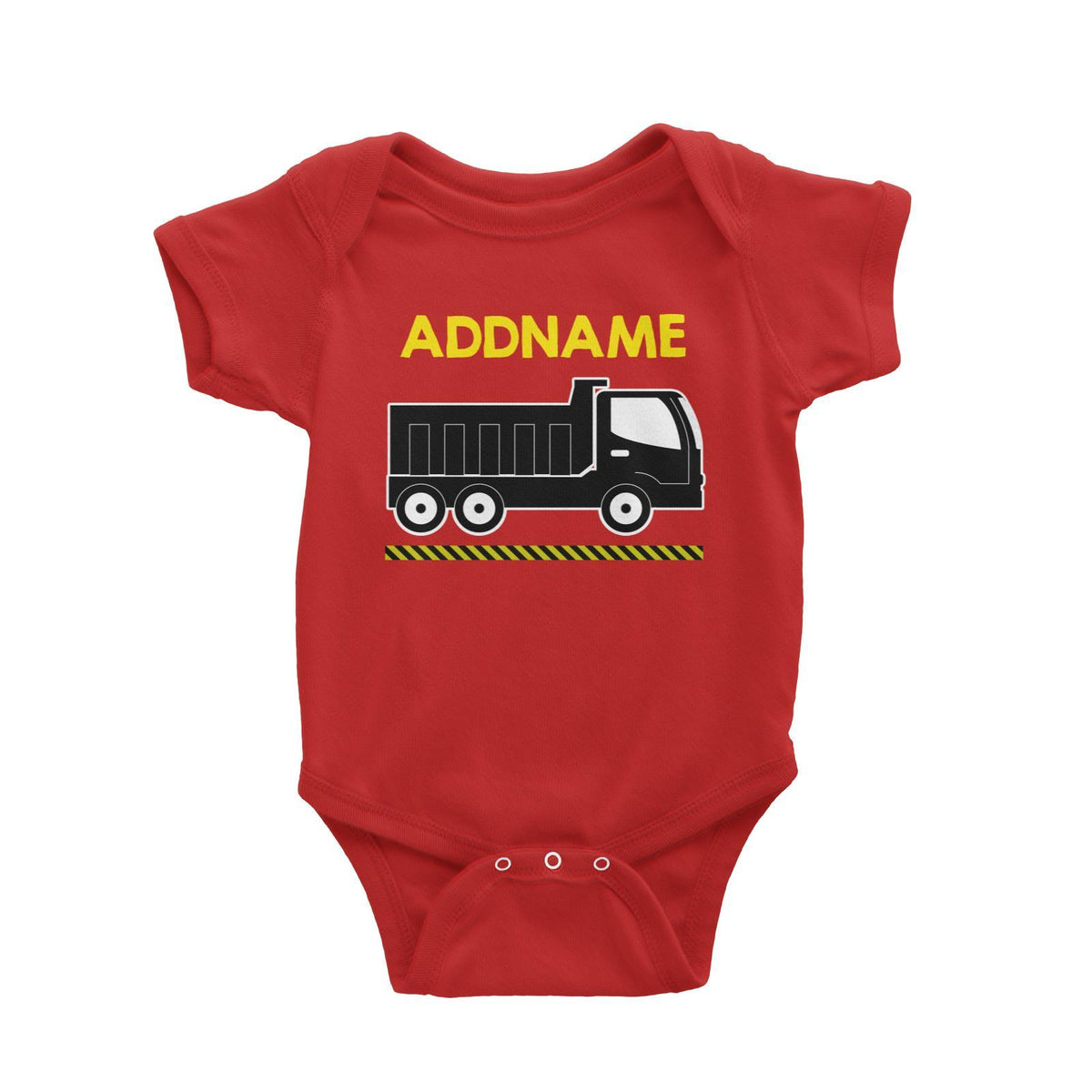 Construction Birthday Theme Truck 2 Addname Baby Romper