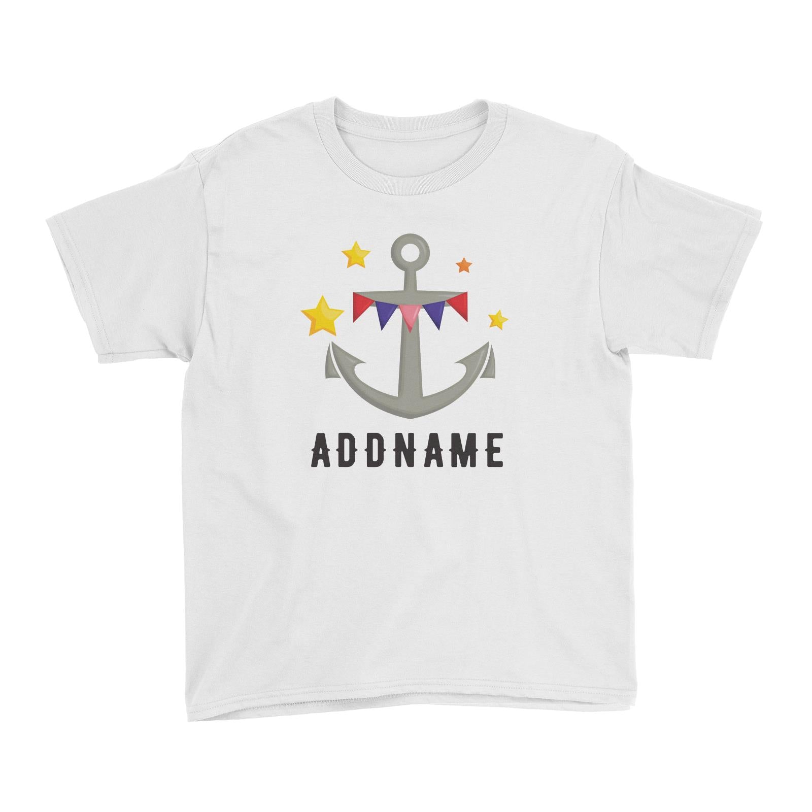 Birthday Sailor Anchor Addname Kid's T-Shirt