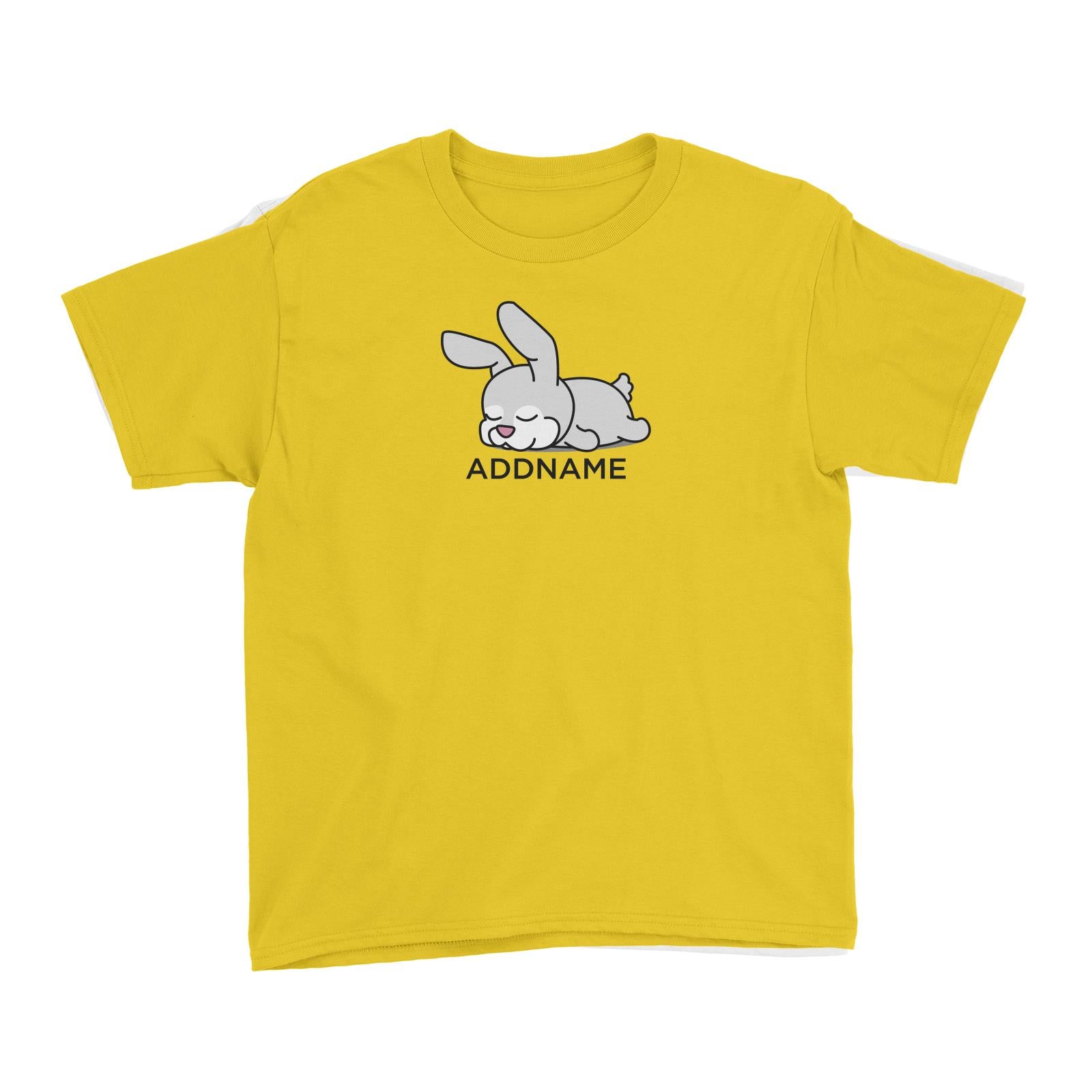Lazy Bunny Addname Kid's T-Shirt