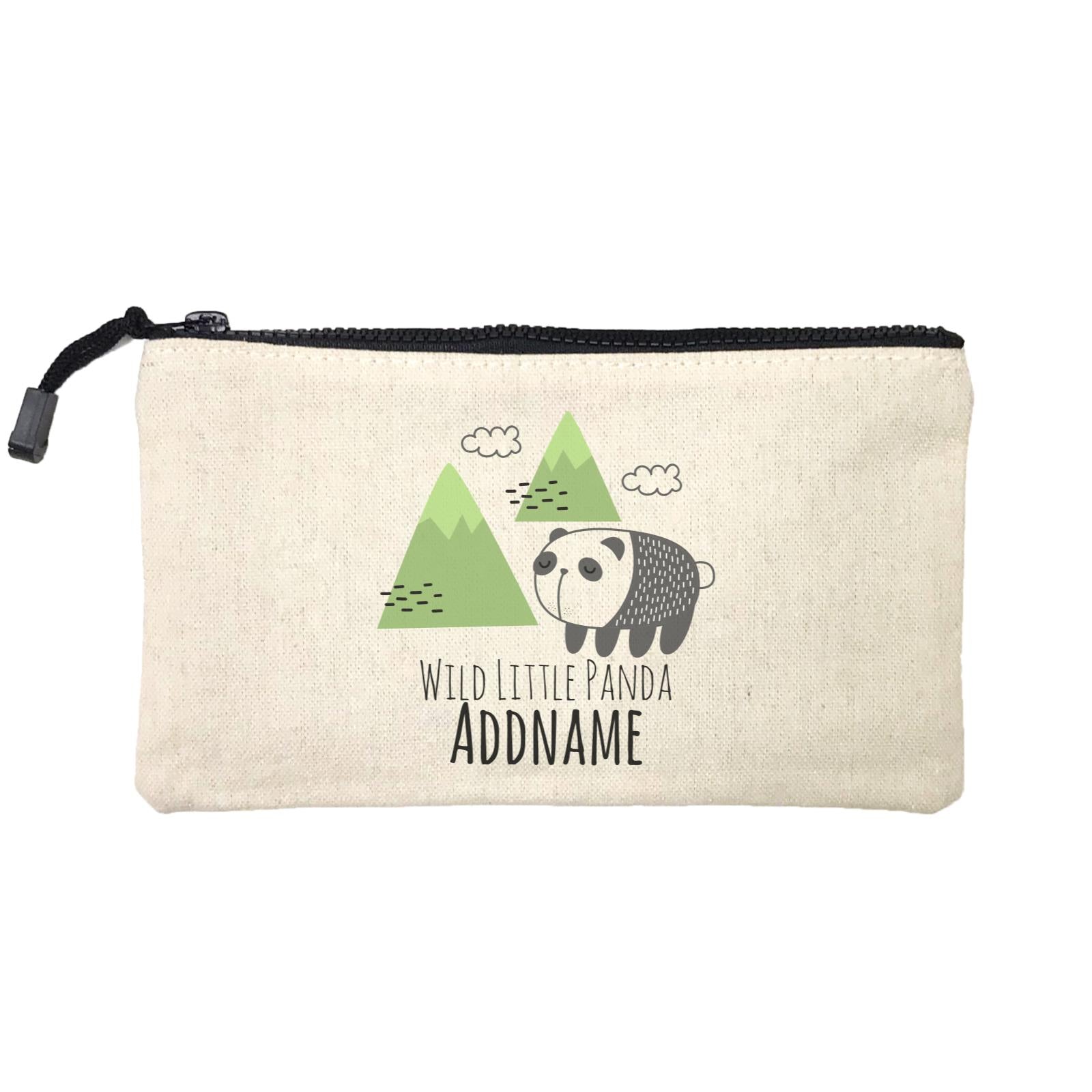 Drawn Adorable Animals Wild Little Panda Addname Mini Accessories Stationery Pouch