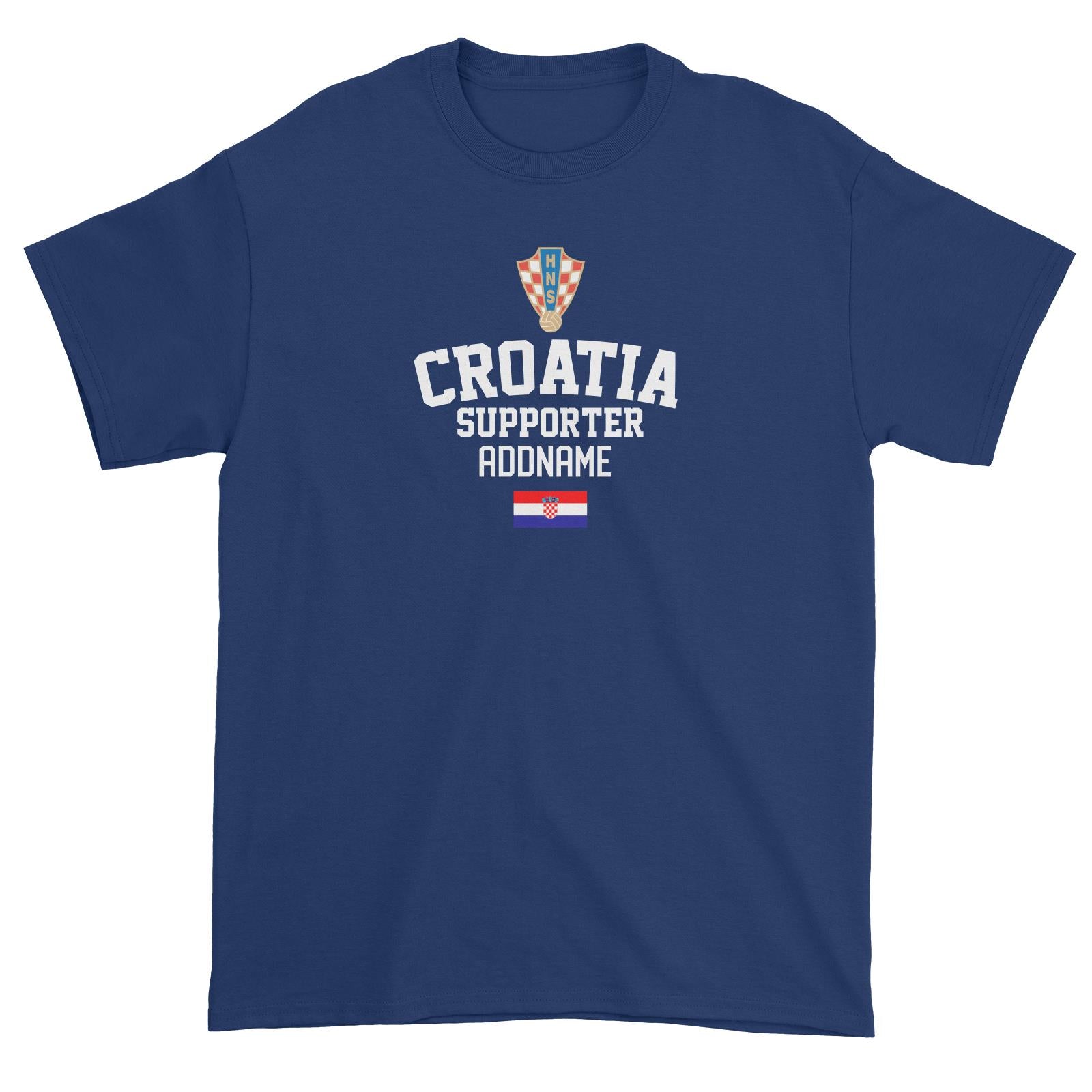 Croatia Supporter World Cup Addname Unisex T-Shirt