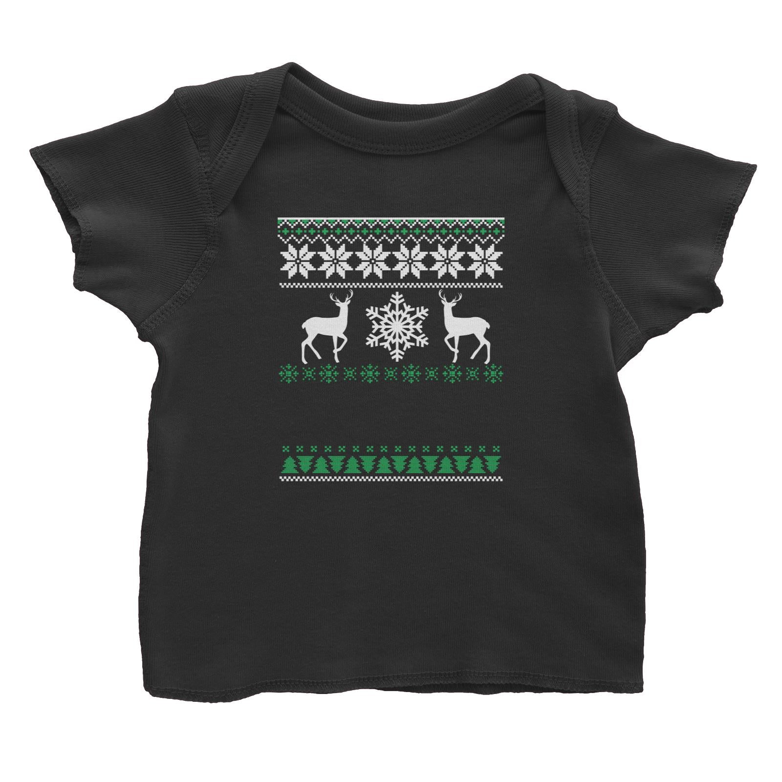 Christmas Series Sweater with Deer Baby T-Shirt