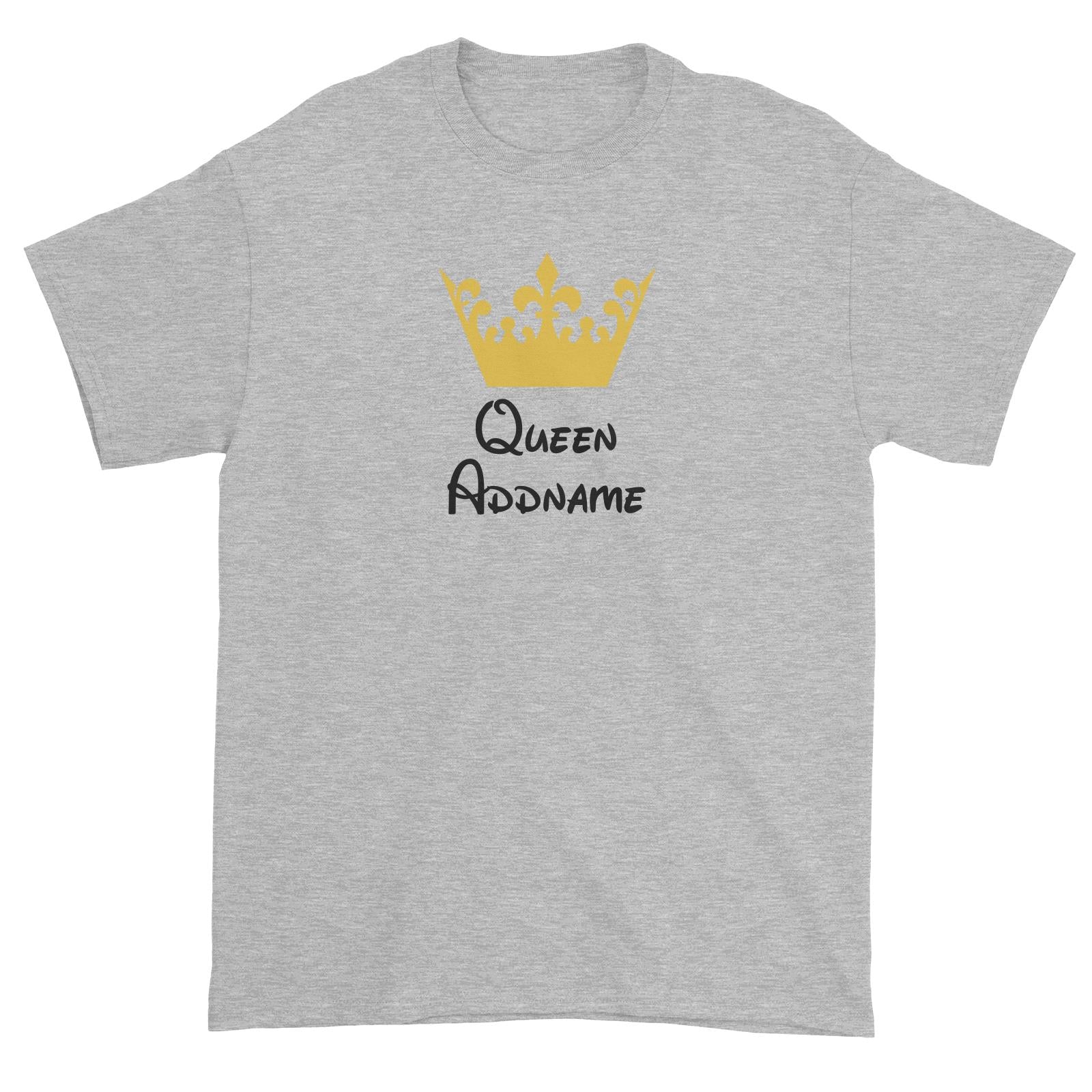 Royal Queen with Tiara Addname Unisex T-Shirt