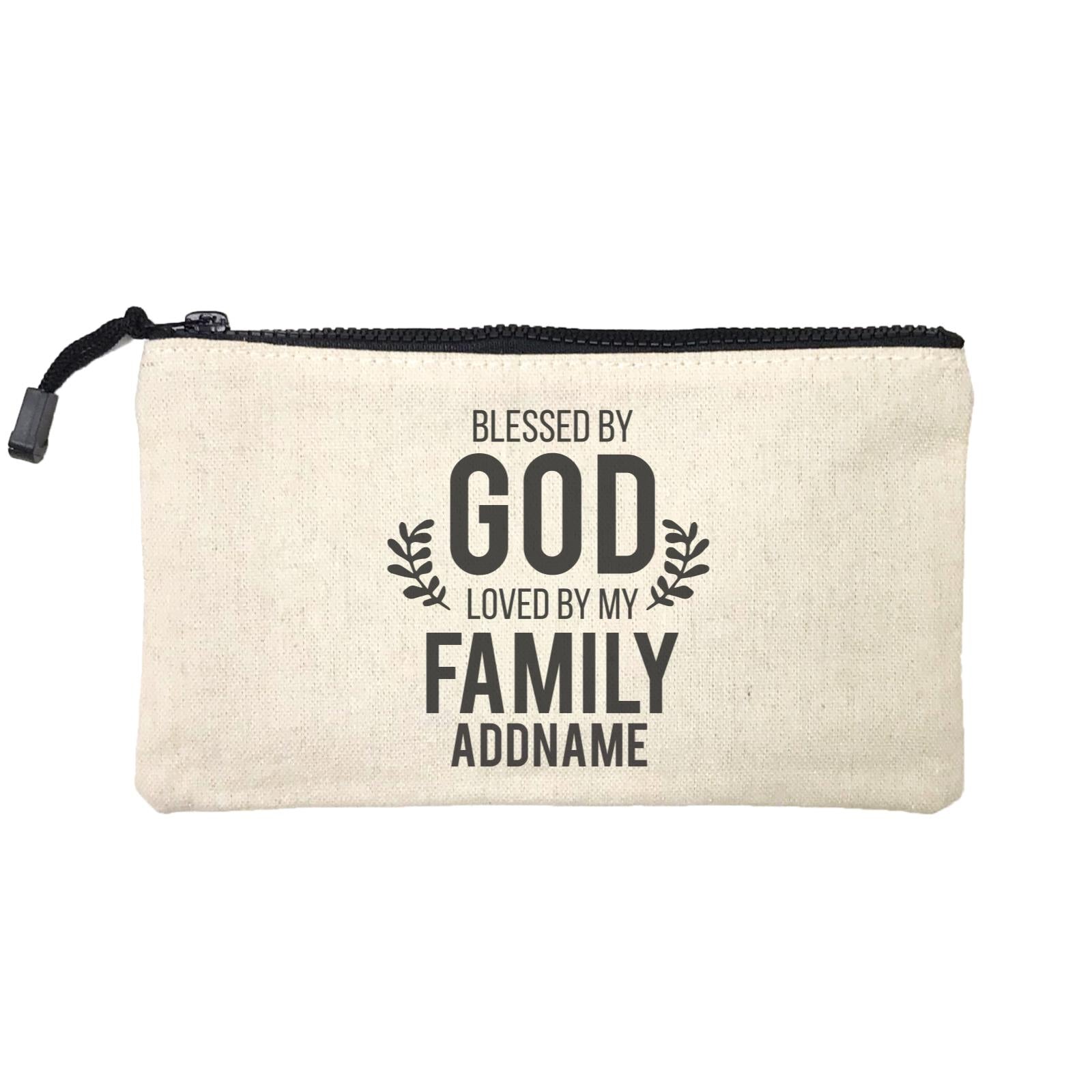 Christian Series Blessed By God Love By My Family Addname Mini Accessories Stationery Pouch