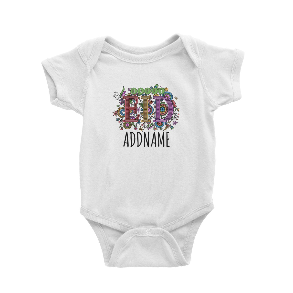Happy EID Baby Romper Raya Personalizable Designs