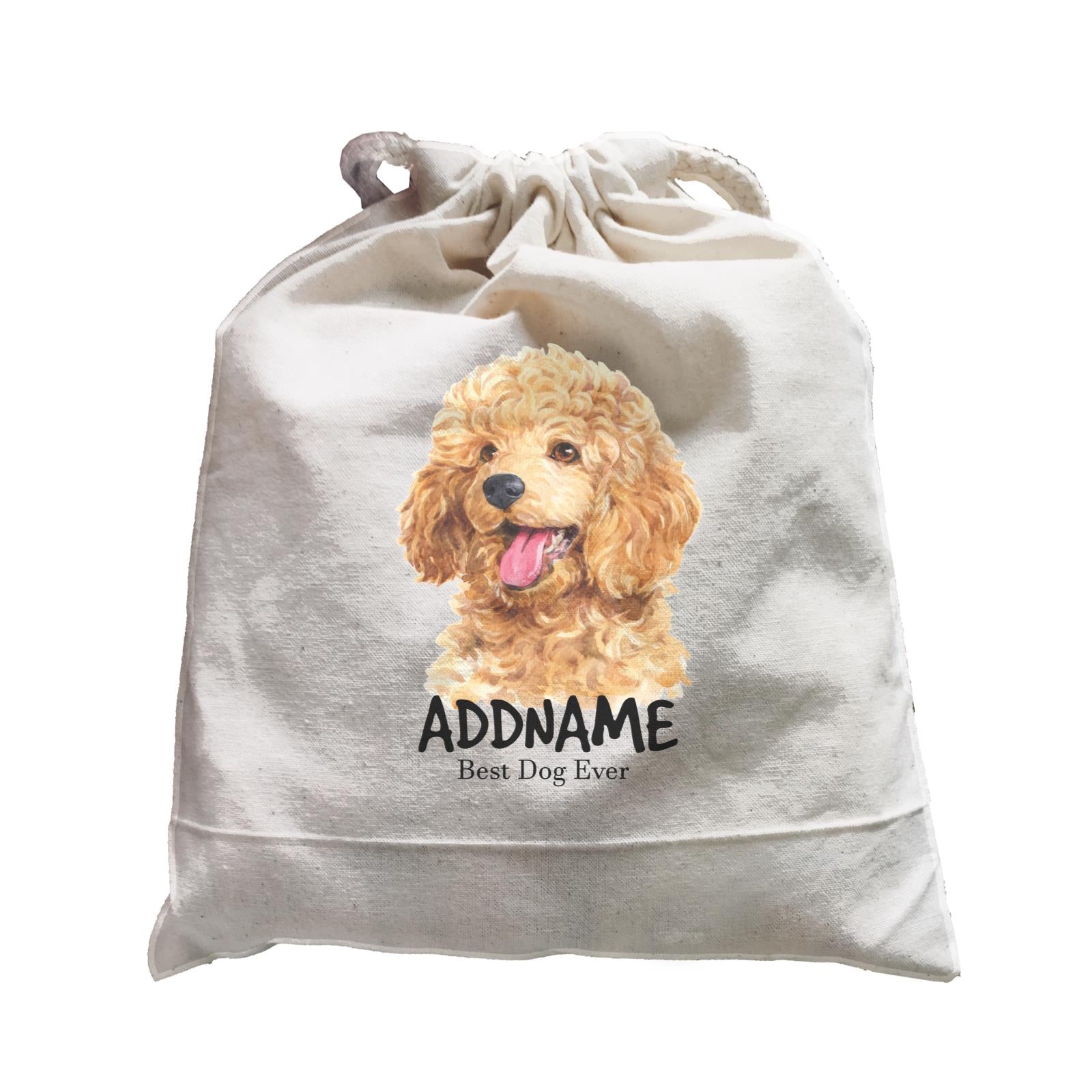 Watercolor Dog Poodle Gold Best Dog Ever Addname Satchel
