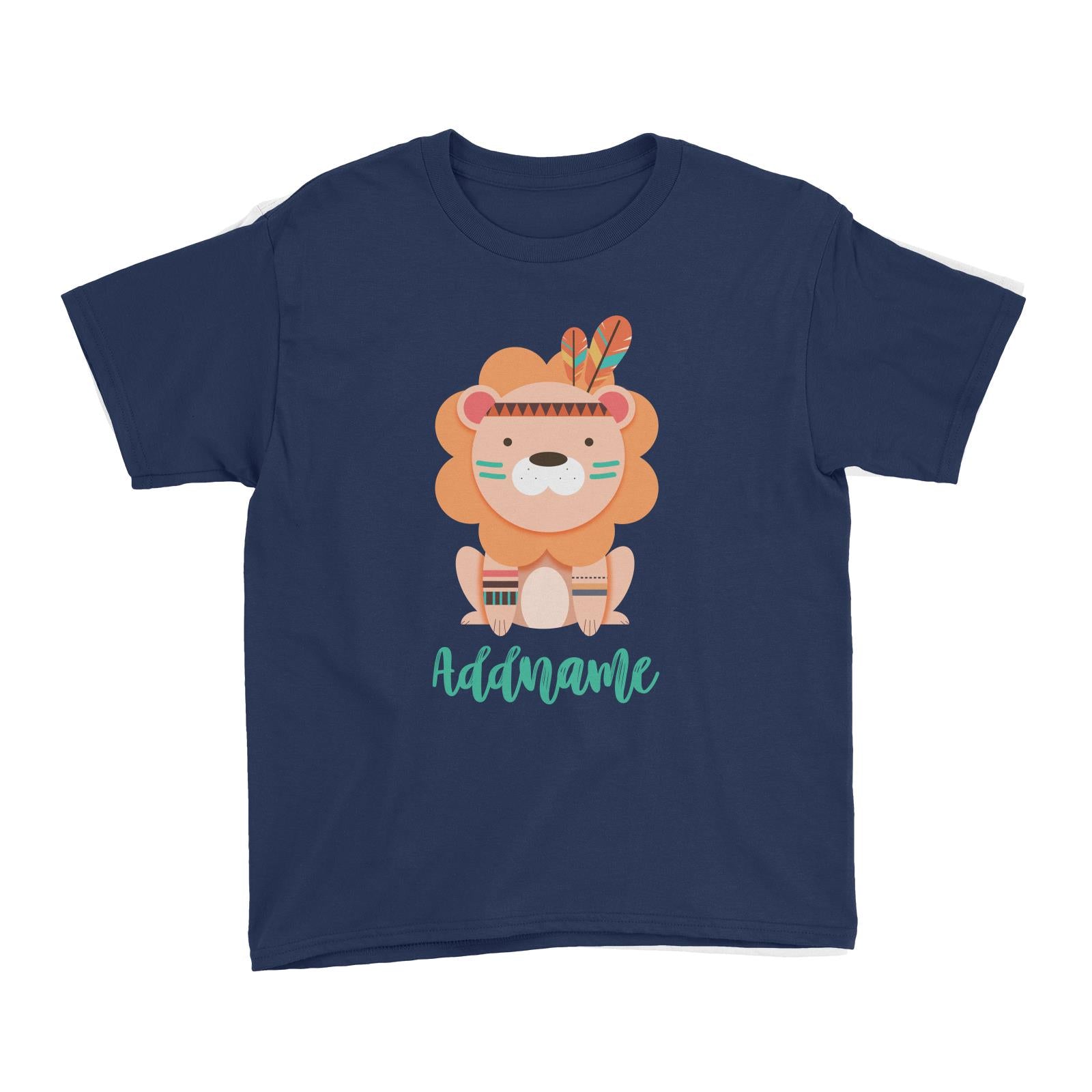 Animal Tribal Lion Addname Kid's T-Shirt