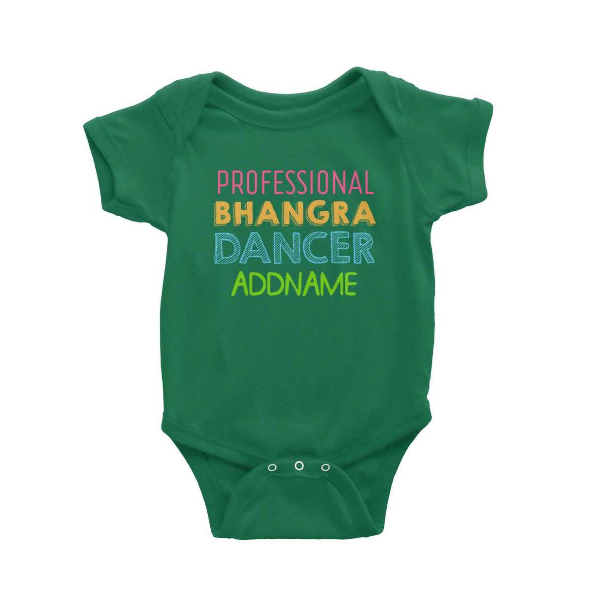 Professional Bhangra Dancer Addname Baby Romper