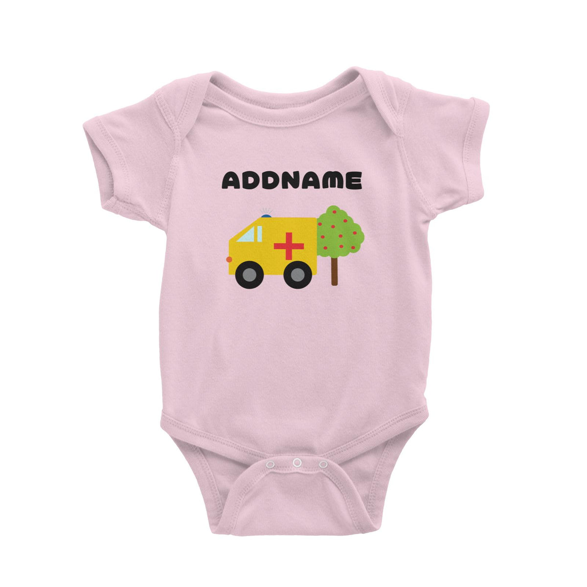 Transportation Ambulance Addname Baby Romper