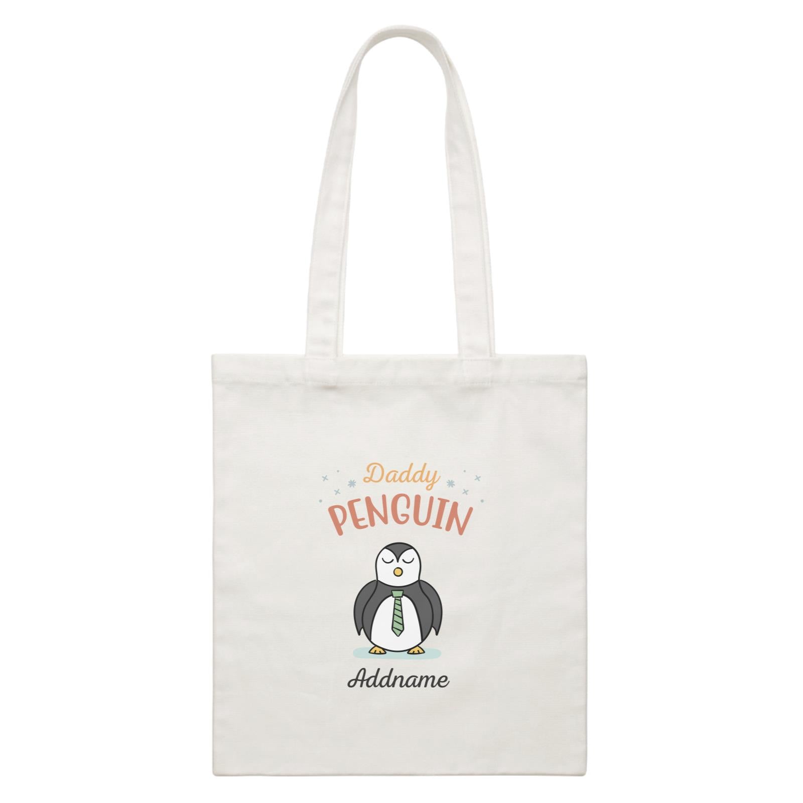 Penguin Family Daddy Penguin Addname Canvas Bag