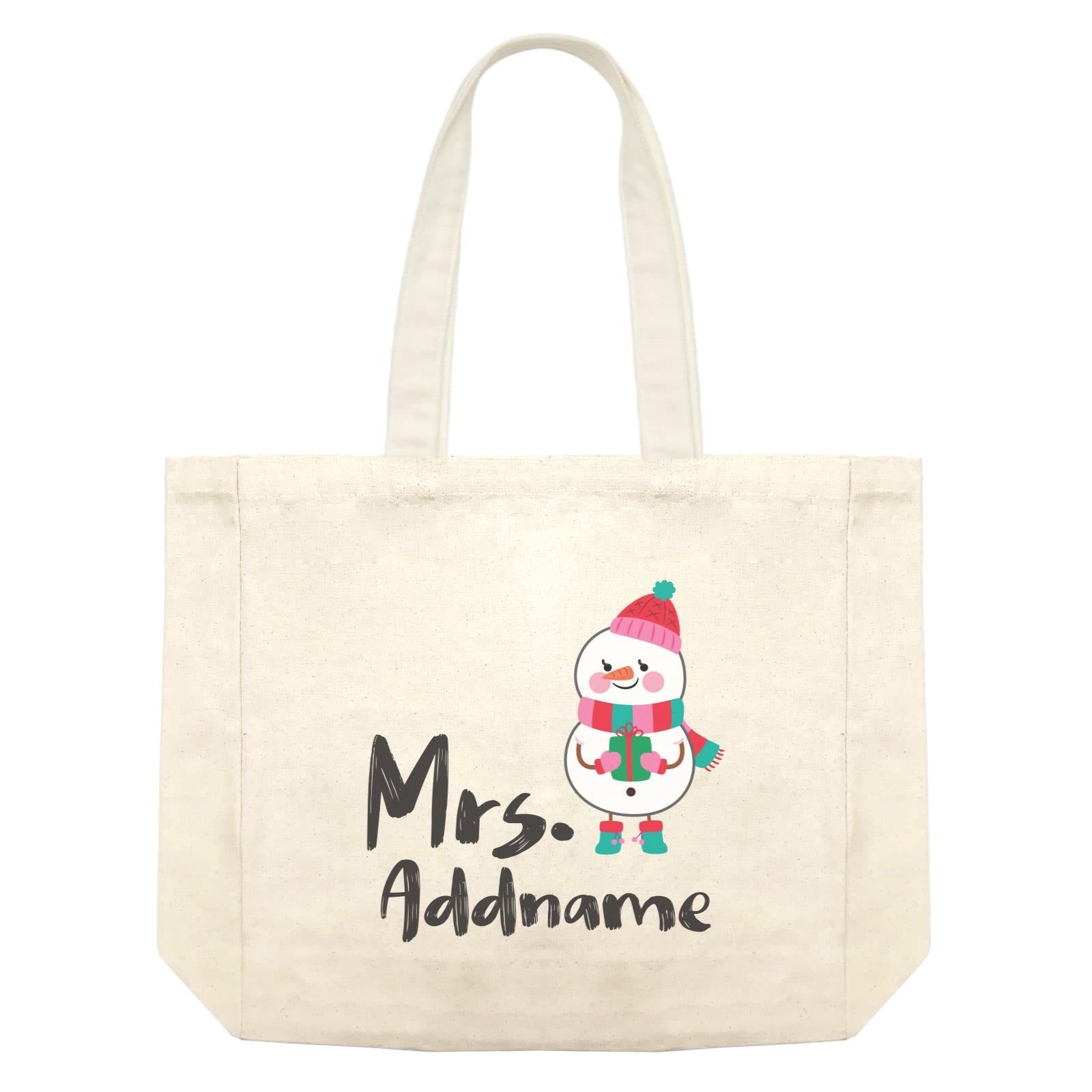 Christmas Series Mrs. Snowman Shopping Bag