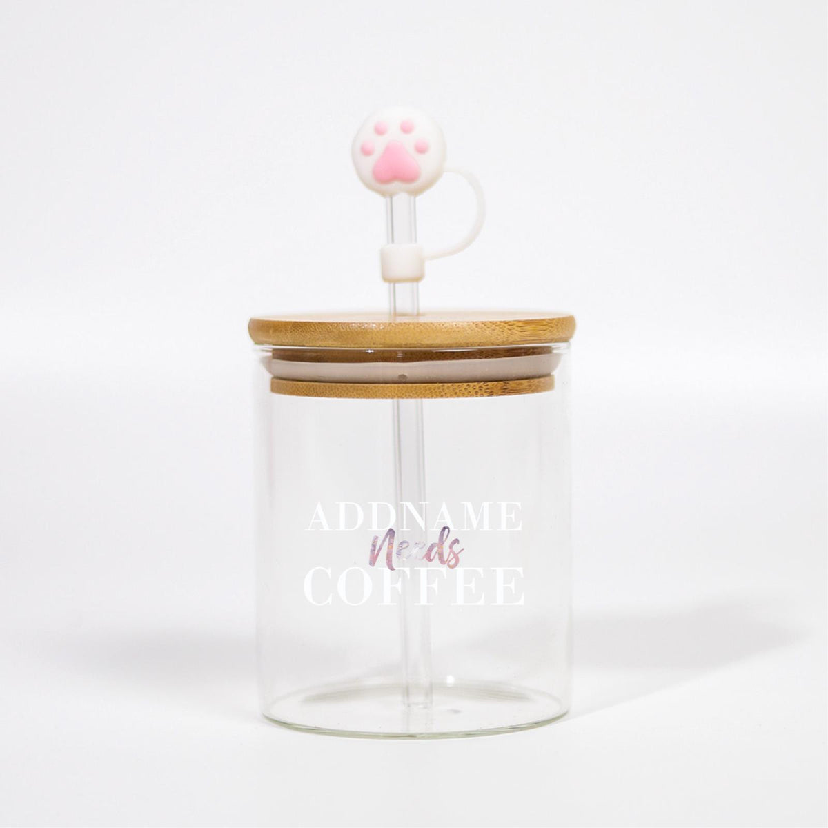 Marble Addname Need Coffee Canicup - Light Amethyst With White Text