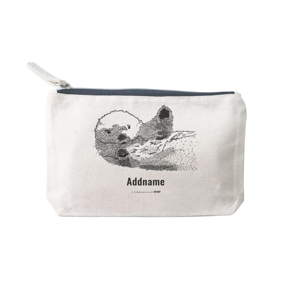 Hand Written Animals Sea Otter By ArtC Addname Mini Accessories Stationery Pouch 2