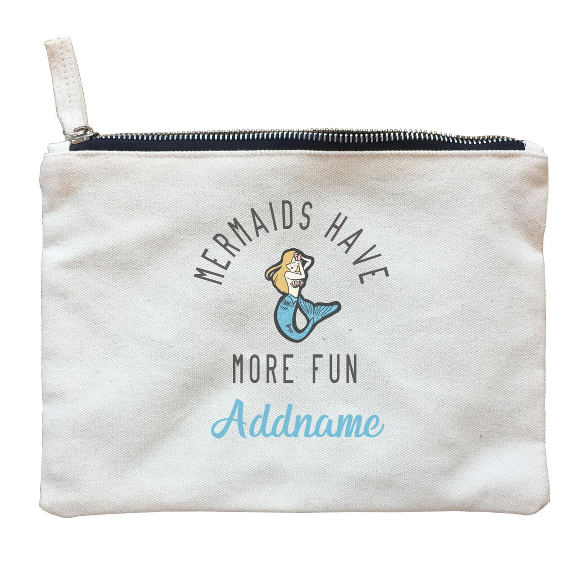 Beautiful Chic Mermaids Have More Fun with Addname Zipper Pouch