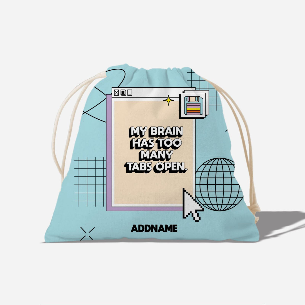 Be Confident Series Satchel - My Brain Has Too Many Tabs Open Blue