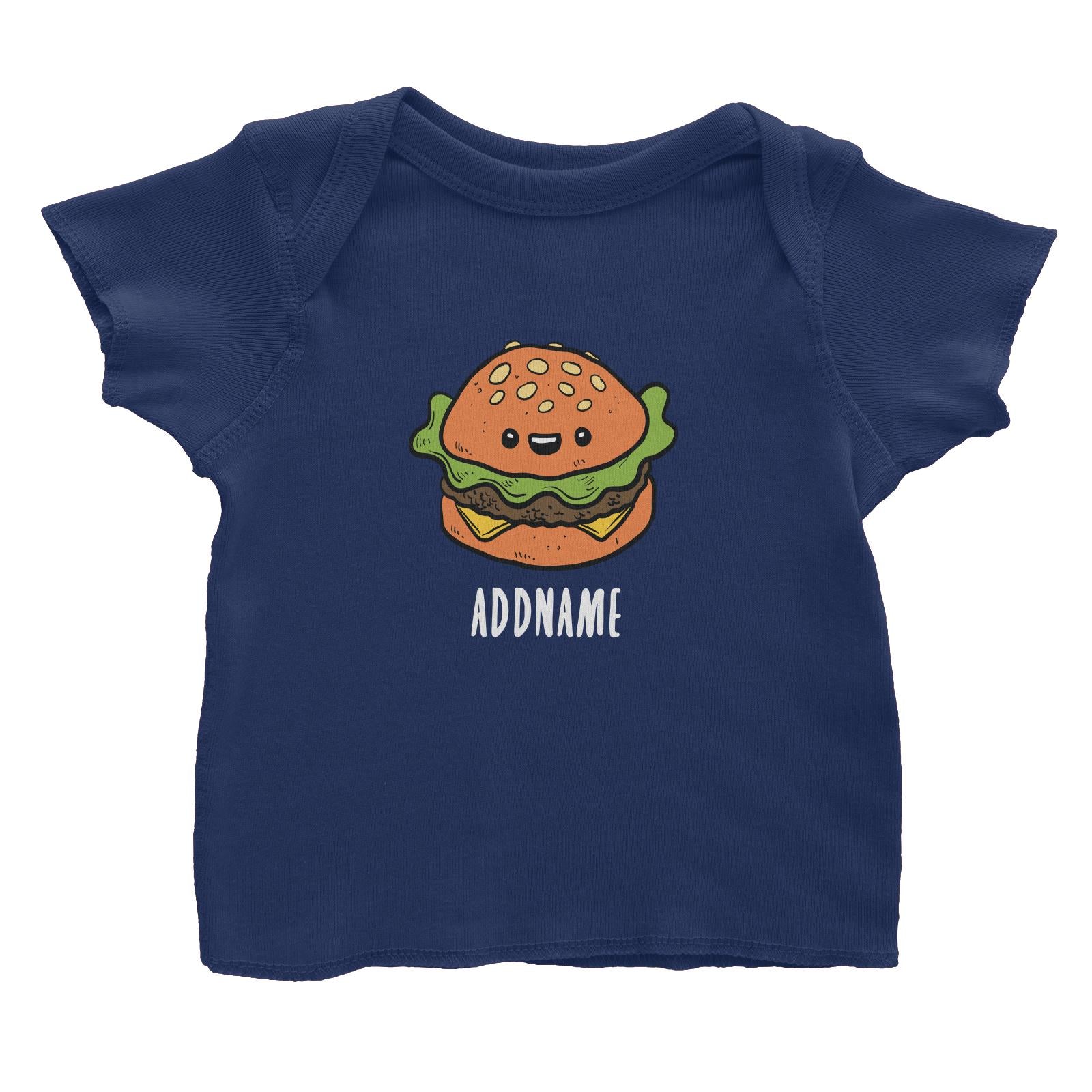 Fast Food Burger Addname Baby T-Shirt  Matching Family Comic Cartoon Personalizable Designs