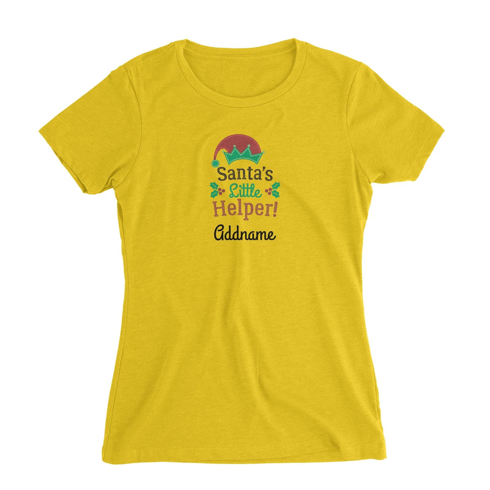 Christmas Series Santa's Little Helper Women's Slim Fit T-Shirt