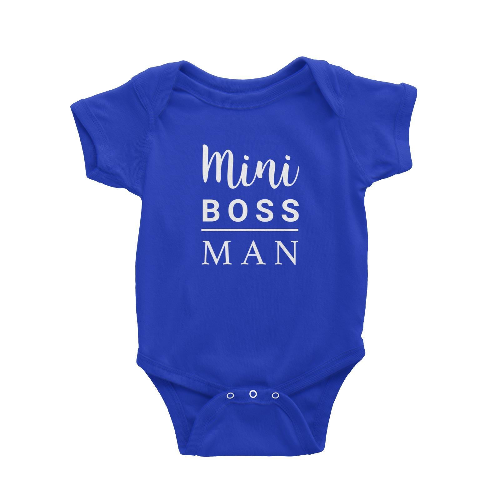 Mini Boss Man Baby Romper Matching Family