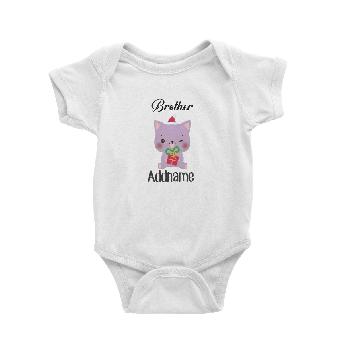 Christmas Cute Animal Series Brother Cat Baby Romper