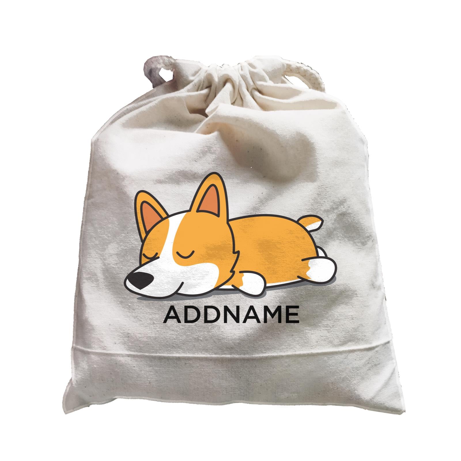 Lazy Corgi Dog Addname Satchel