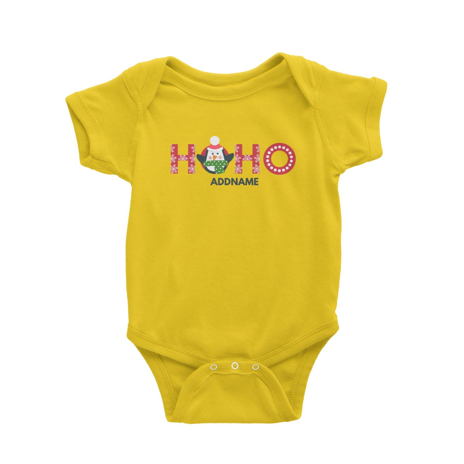 Christmas HOHO With Penguin Addname Baby Romper