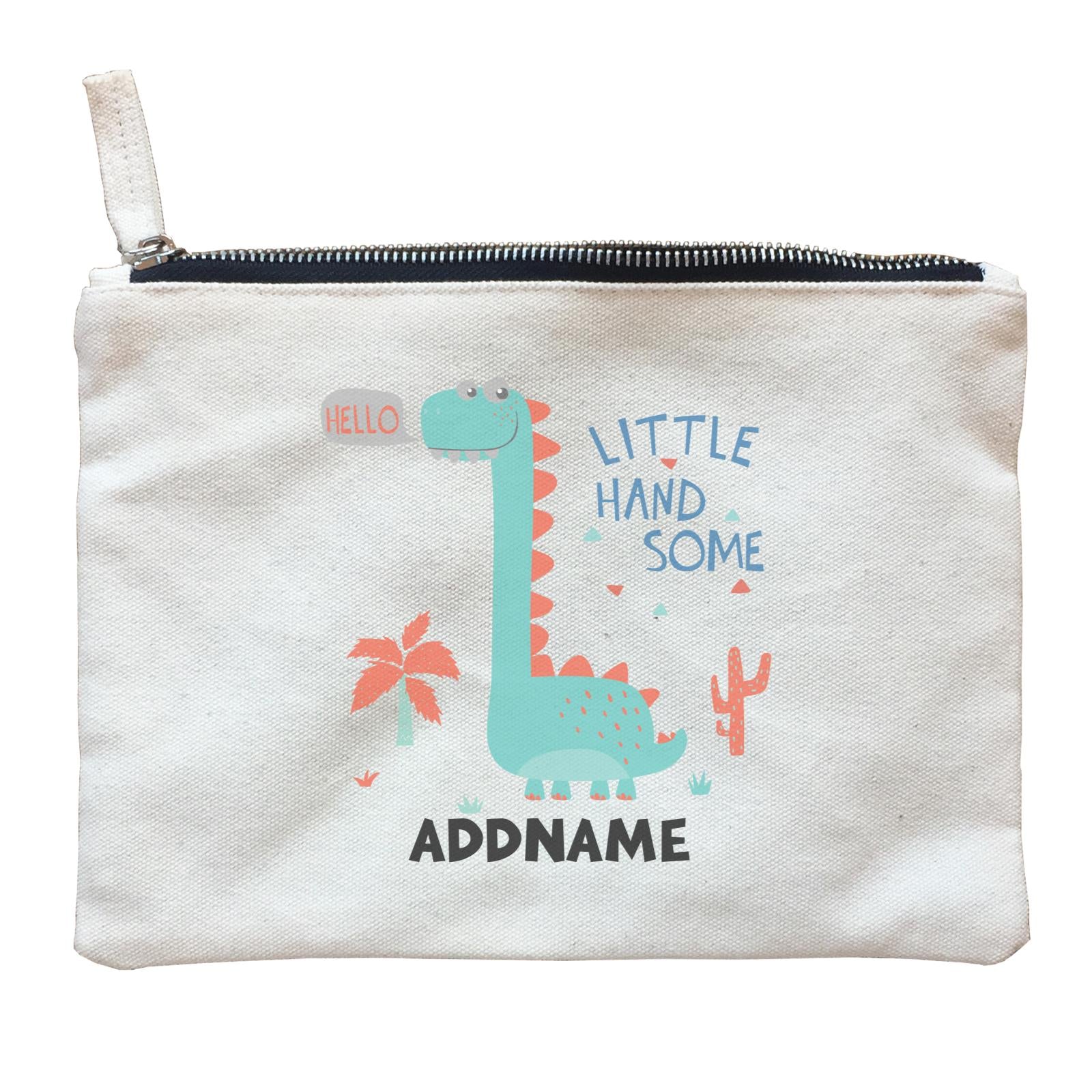 Hello Little Handsome Dinosaur Addname Bag Zipper Pouch
