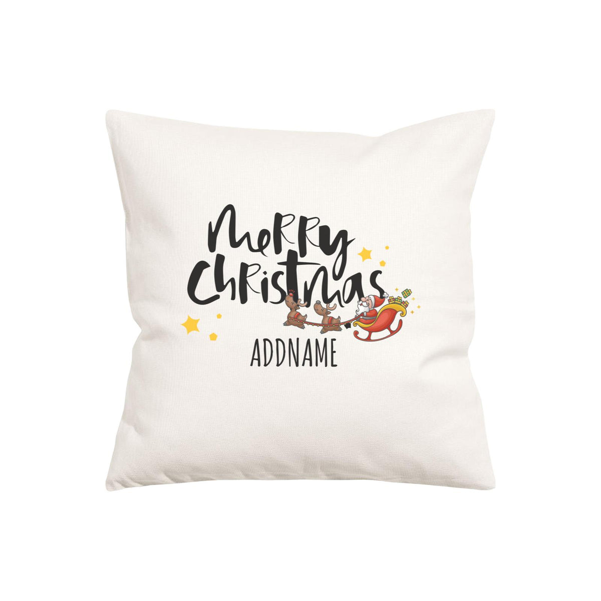 Xmas Cute Santa Claus Riding Sleigh Merry Christmas Pillow Pillow Cushion